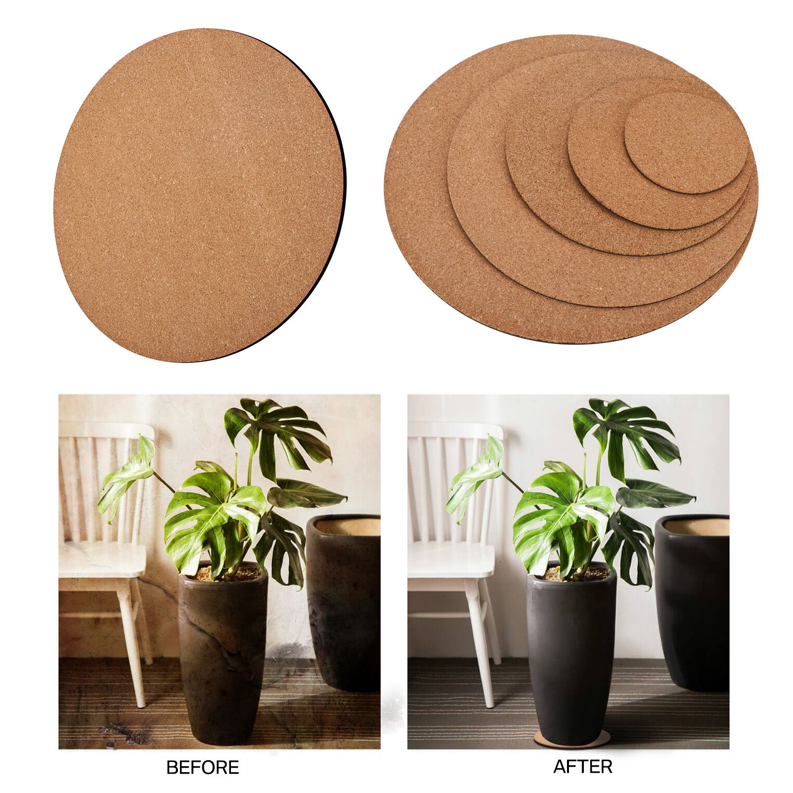 Eco Friendly Plastic Sheet Cork Flowerpot Pad Cork Plastic Sheet Plastic Cork Pad - Image 8