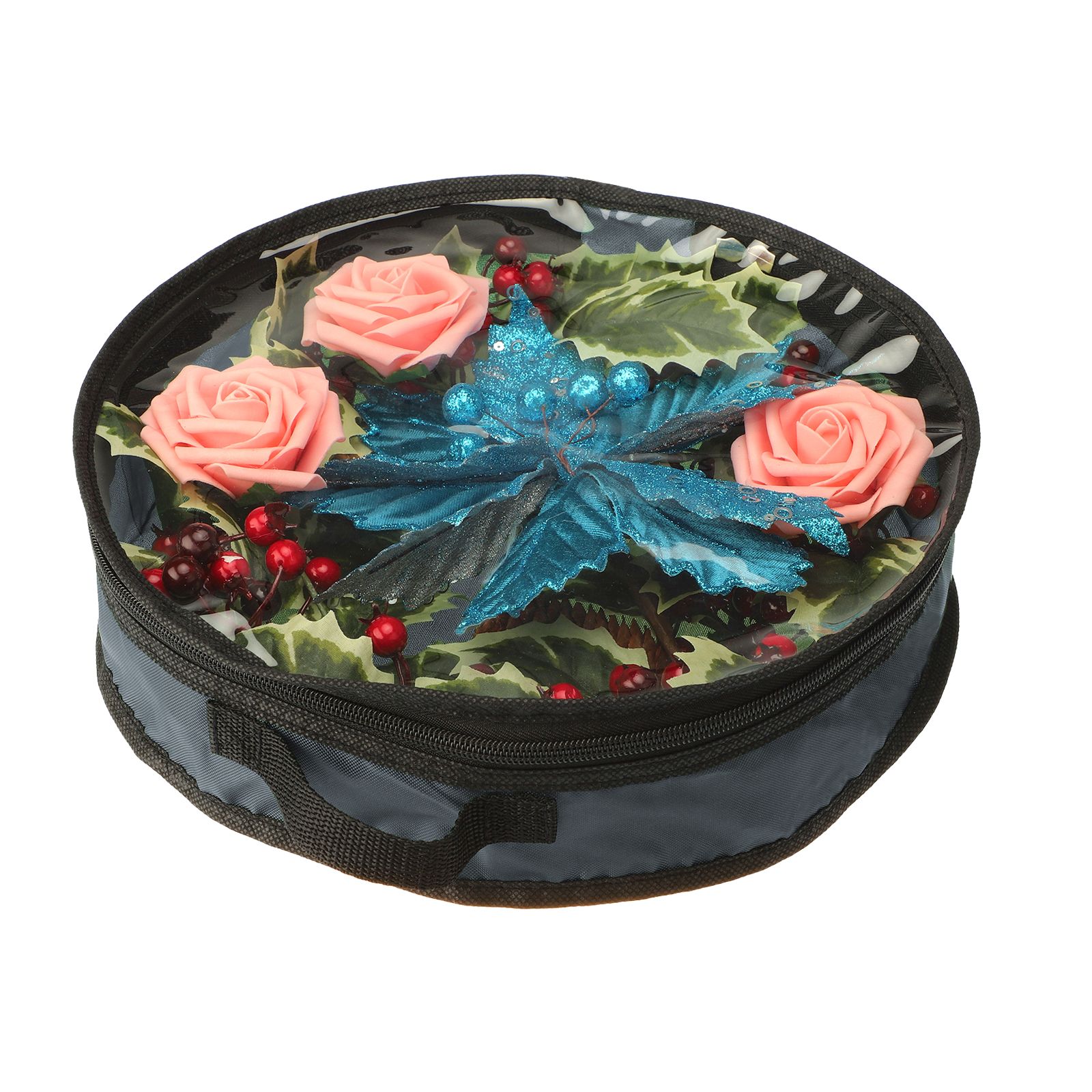 Transparent Christmas Wreath Storage Bag Portable Holiday Wreath Container Decoration Garland Organizer - Image 2