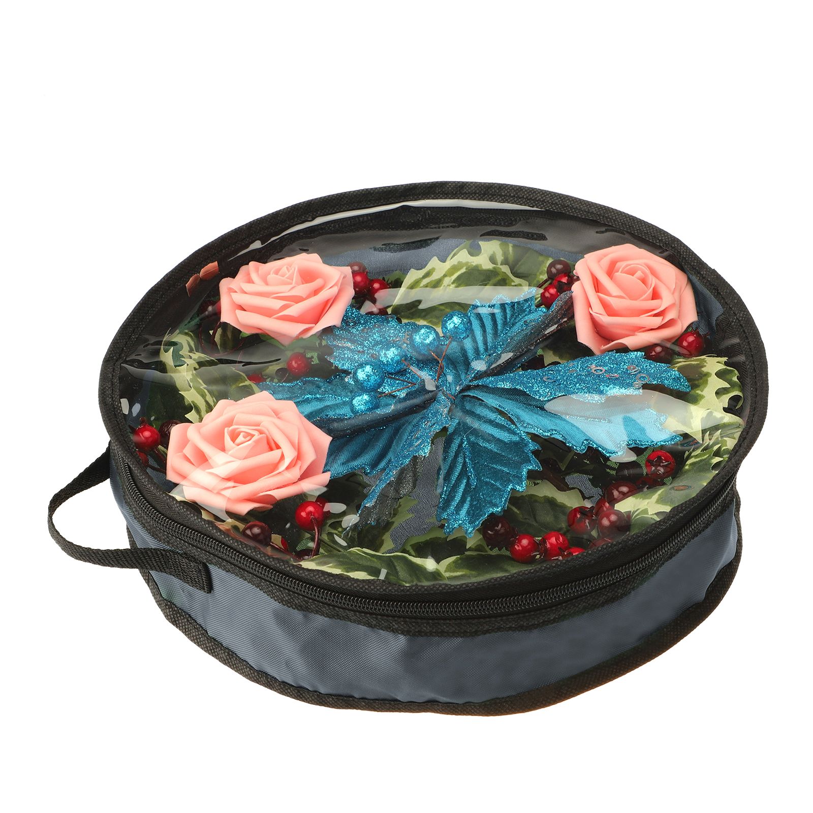 Transparent Christmas Wreath Storage Bag Portable Holiday Wreath Container Decoration Garland Organizer - Image 3