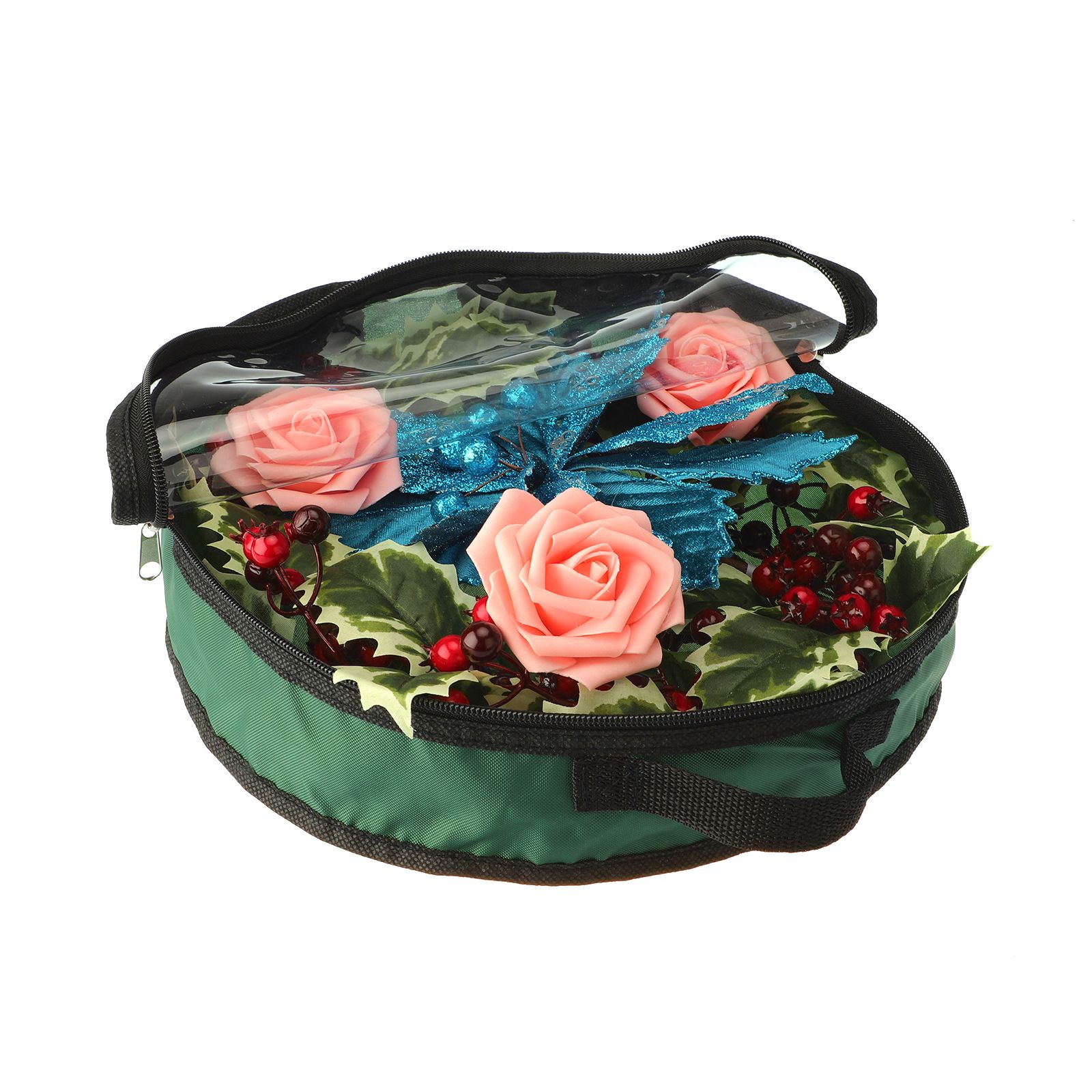 Transparent Christmas Wreath Storage Bag Portable Holiday Wreath Container Decoration Garland Organizer - Image 5