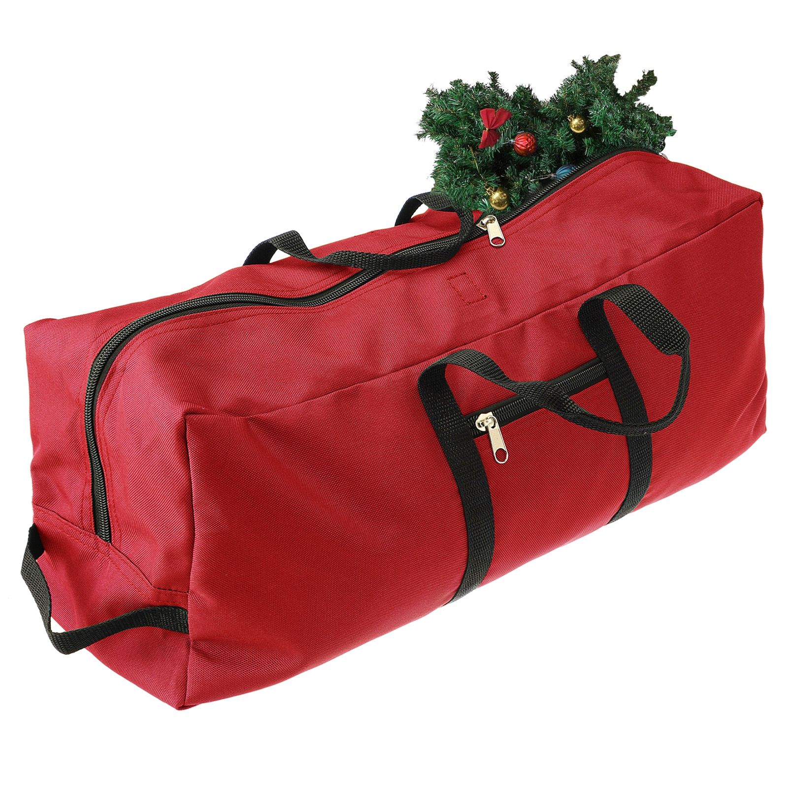 Christmas Tree Storage Bag 600D Oxford Cloth with Handle for 7in Tall Detachable Tree Red 152.4x50.8x63.5cm - Image 3