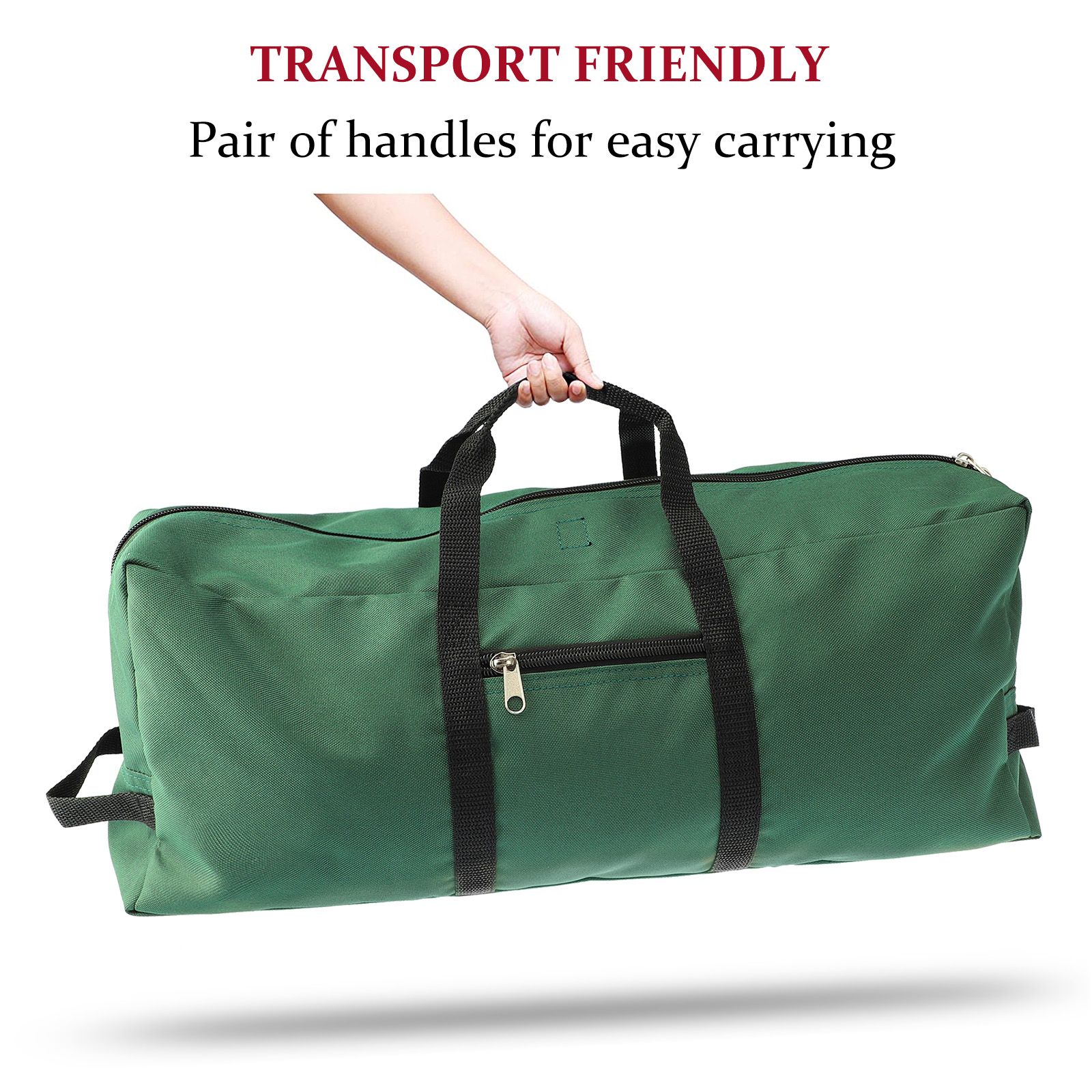 Christmas Tree Storage Bag 600D Oxford Cloth with Handle for 7in Tall Detachable Tree Red 152.4x50.8x63.5cm - Image 5