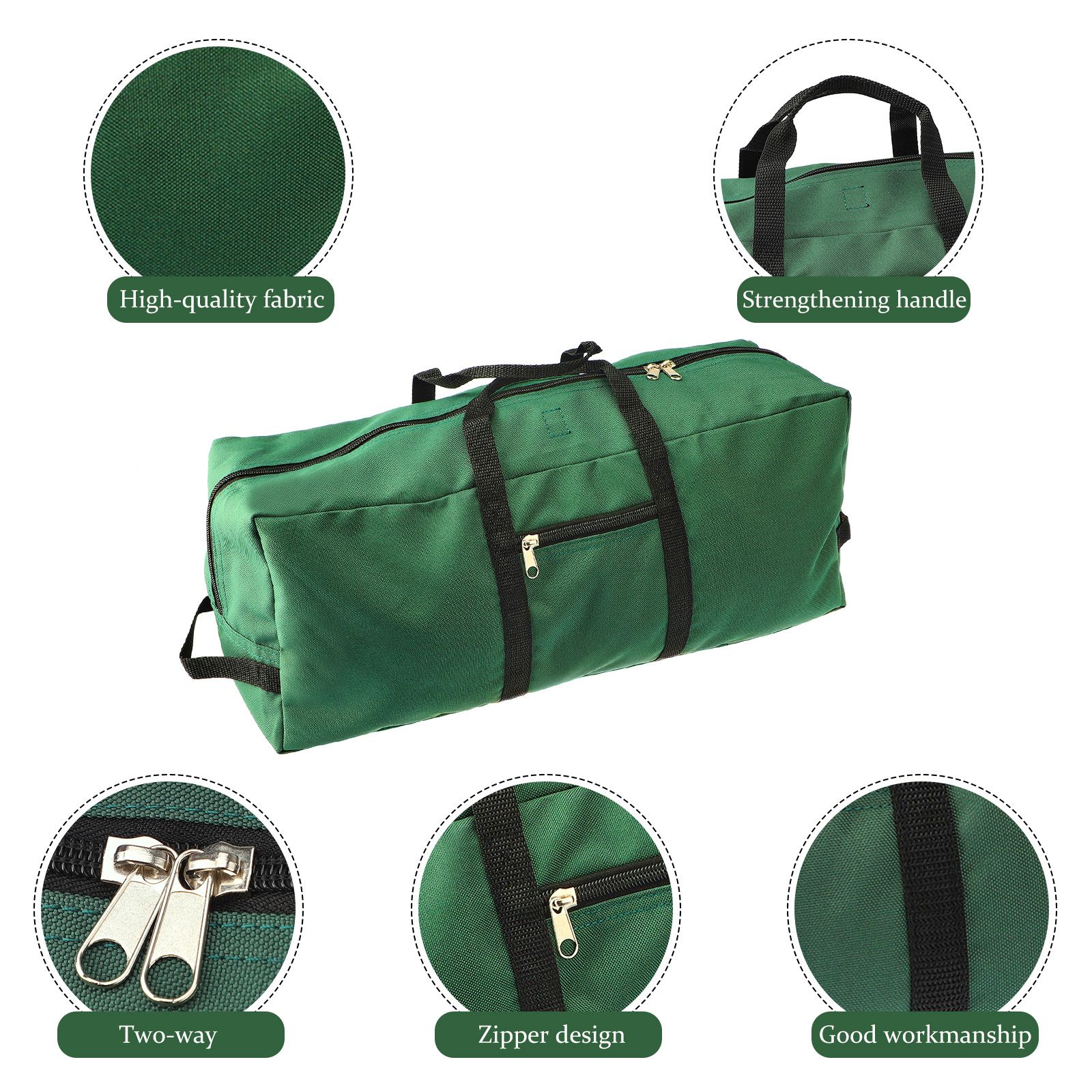 Christmas Tree Storage Bag 600D Oxford Cloth with Handle for 7in Tall Detachable Tree Red 152.4x50.8x63.5cm - Image 7
