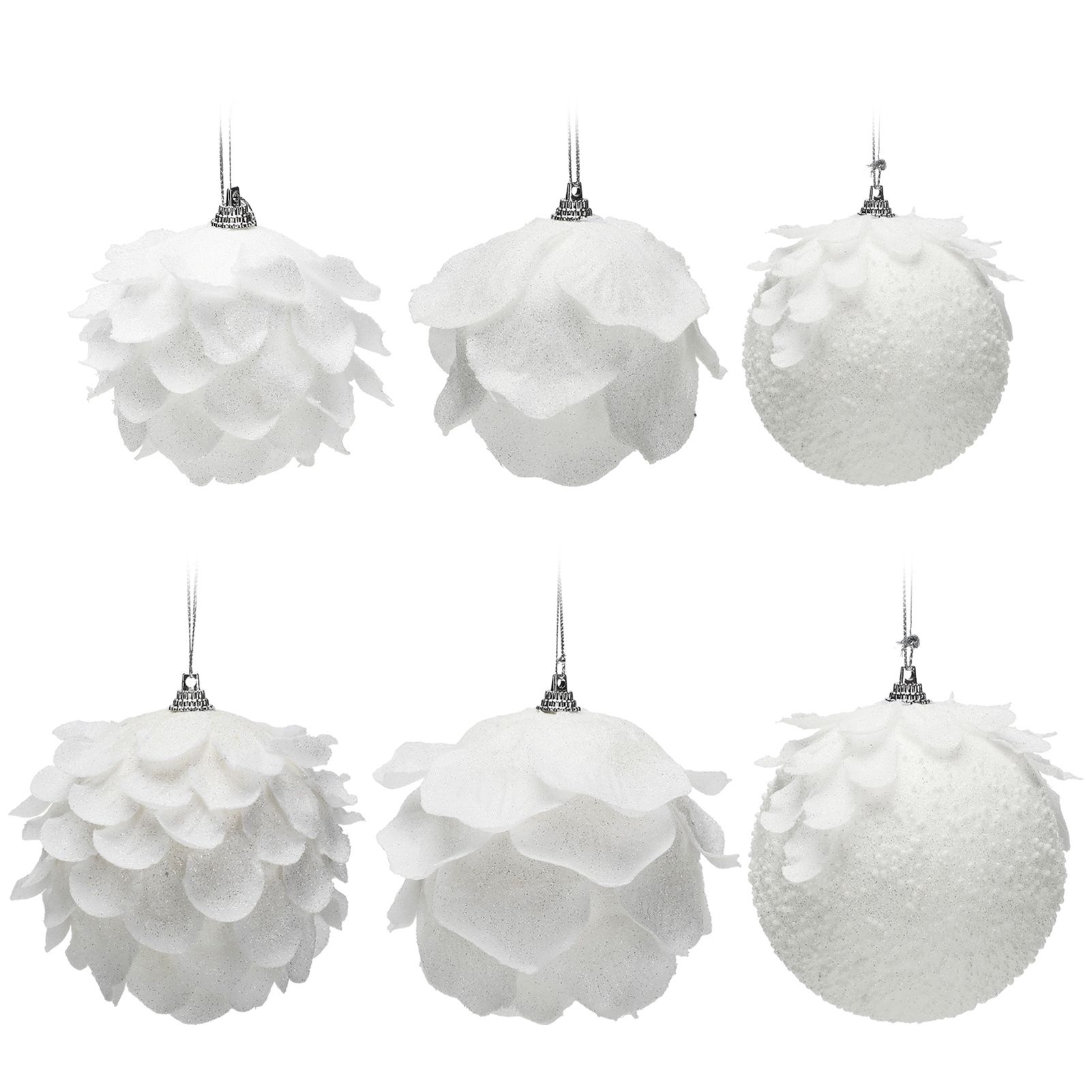 Foam Ball Snow White Christmas Ball Pendant Christmas Tree Decoration Pendant - Image 4