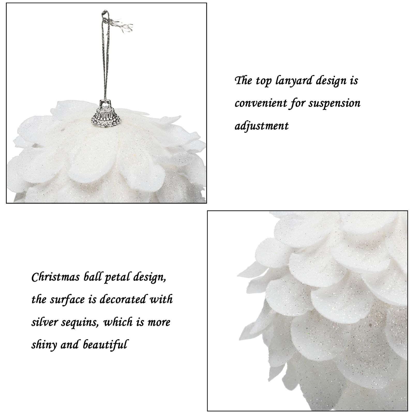 Foam Ball Snow White Christmas Ball Pendant Christmas Tree Decoration Pendant - Image 5