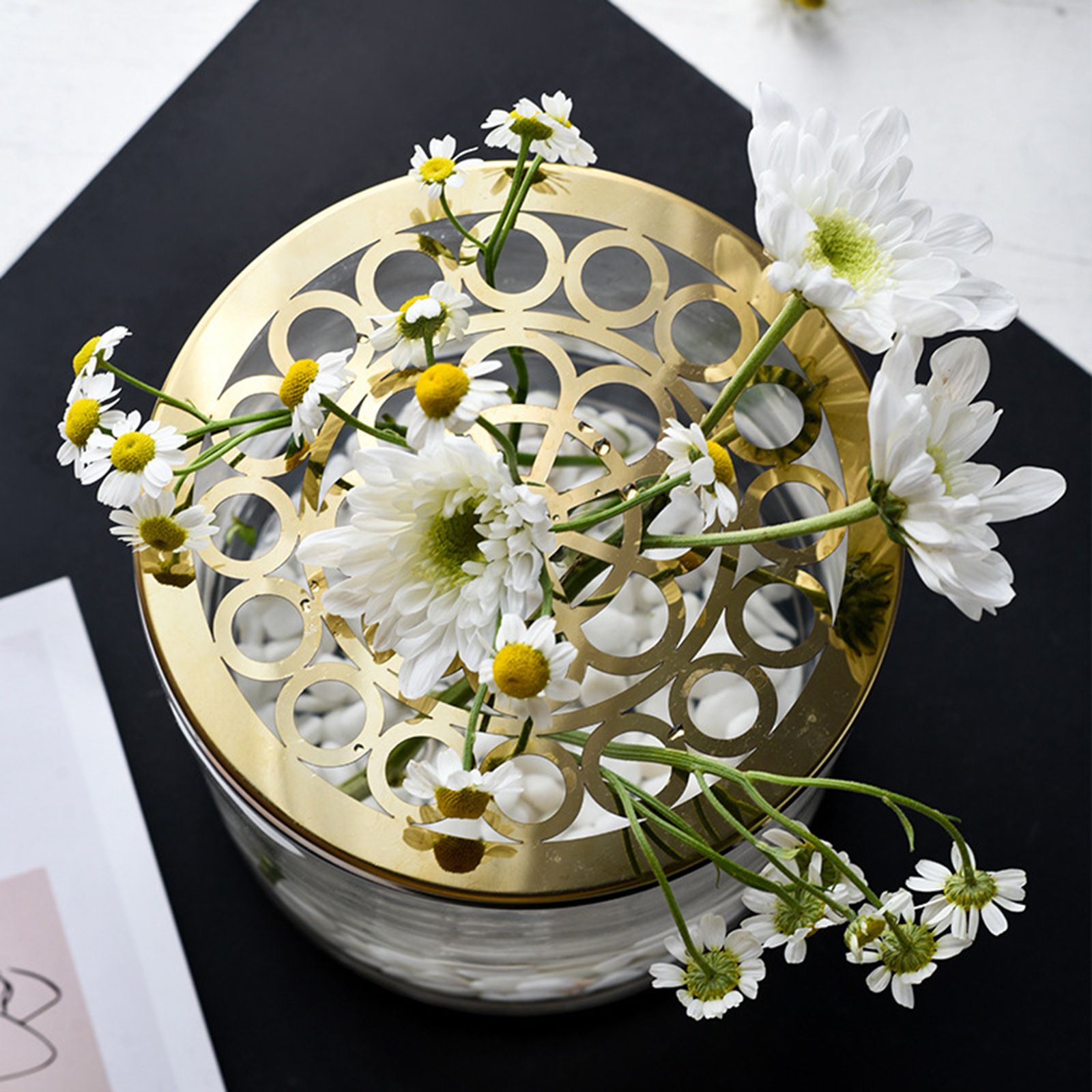 Flower Insert Lid Metal Grid for home centerpiece 15.2cm diameter - Image 3