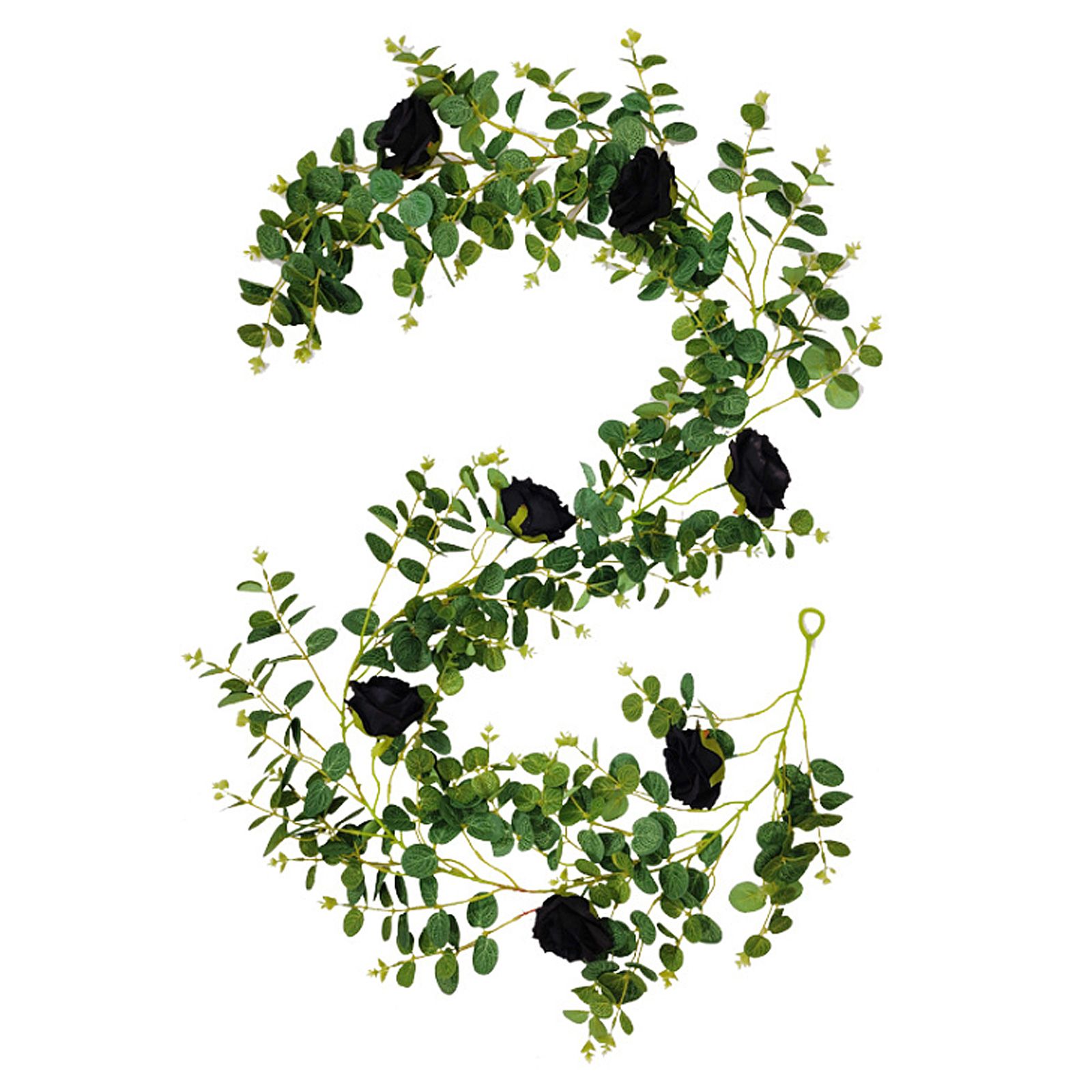 Artificial Rattan Halloween Black Decoration Interior Home Hanging Decoration Rose Rattan Artificial Money Leaf - Image 1