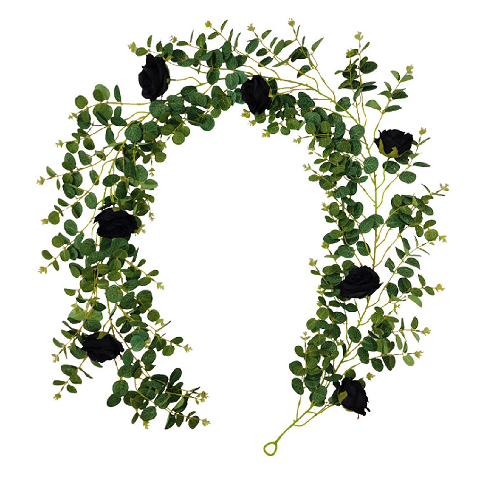 Artificial Rattan Halloween Black Decoration Interior Home Hanging Decoration Rose Rattan Artificial Money Leaf - Image 2