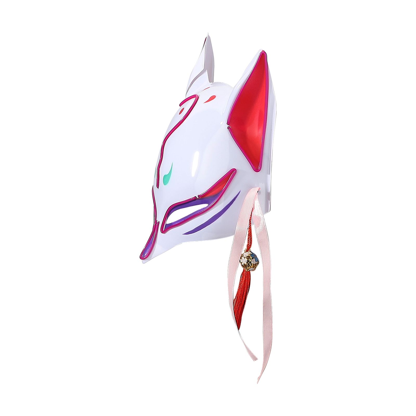 Led Fox Drift Mask Halloween Mask Light Up for Masquerade Parties Carnival - Image 2