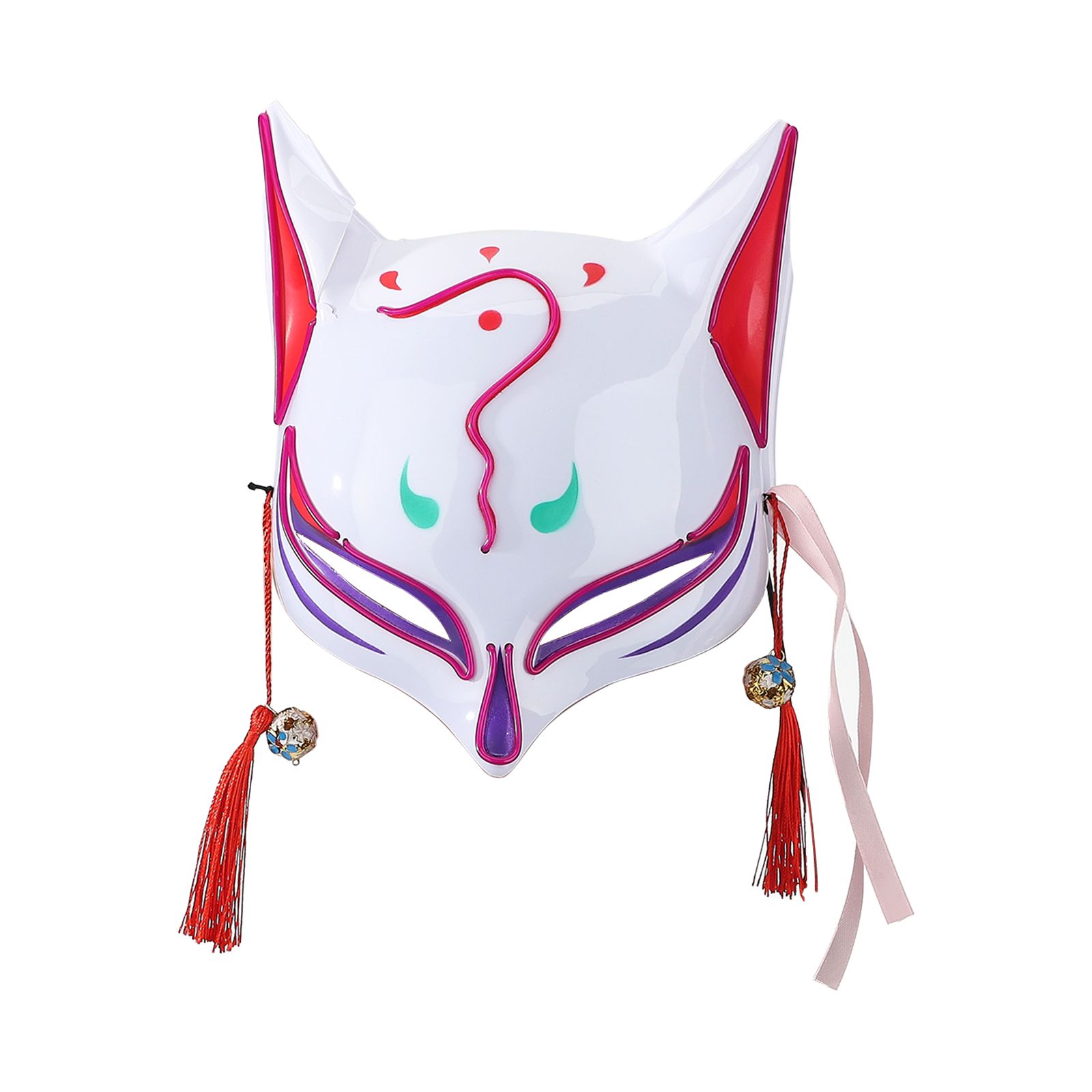 Led Fox Drift Mask Halloween Mask Light Up for Masquerade Parties Carnival - Image 7