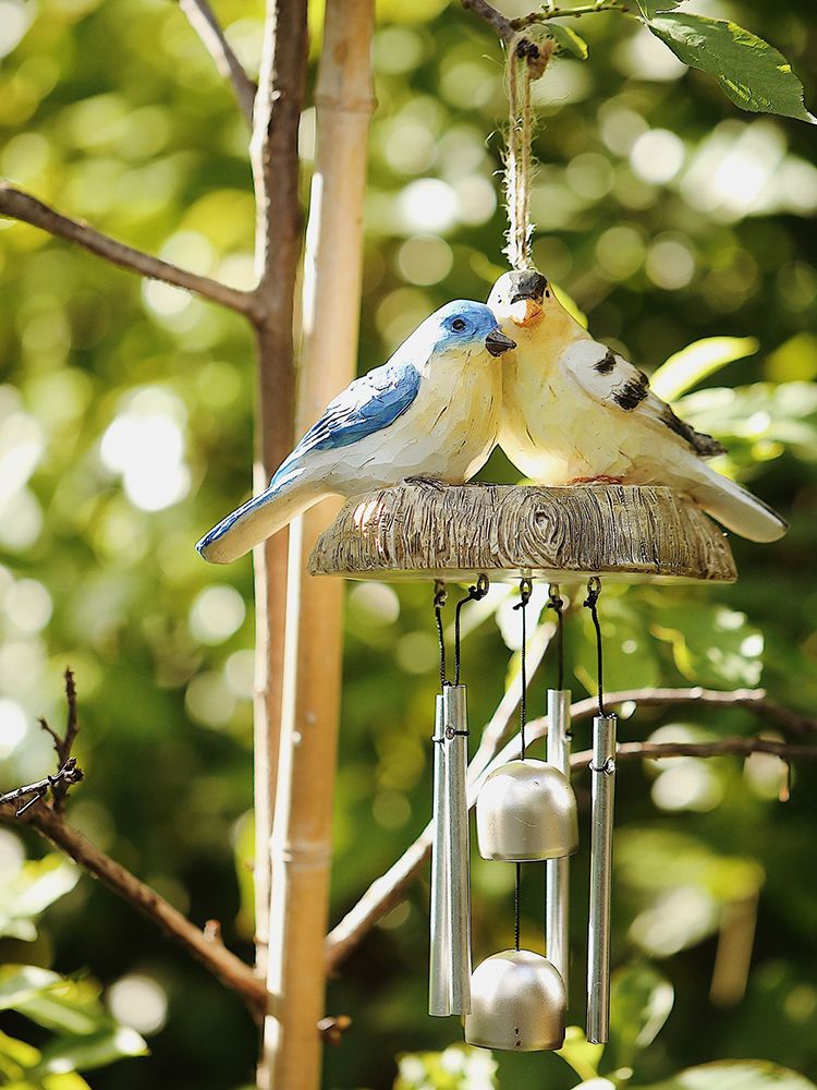 Rustic Bird Wind Chimes Outdoor Hanging Wind Chime Home Patio Decoration - Image 8