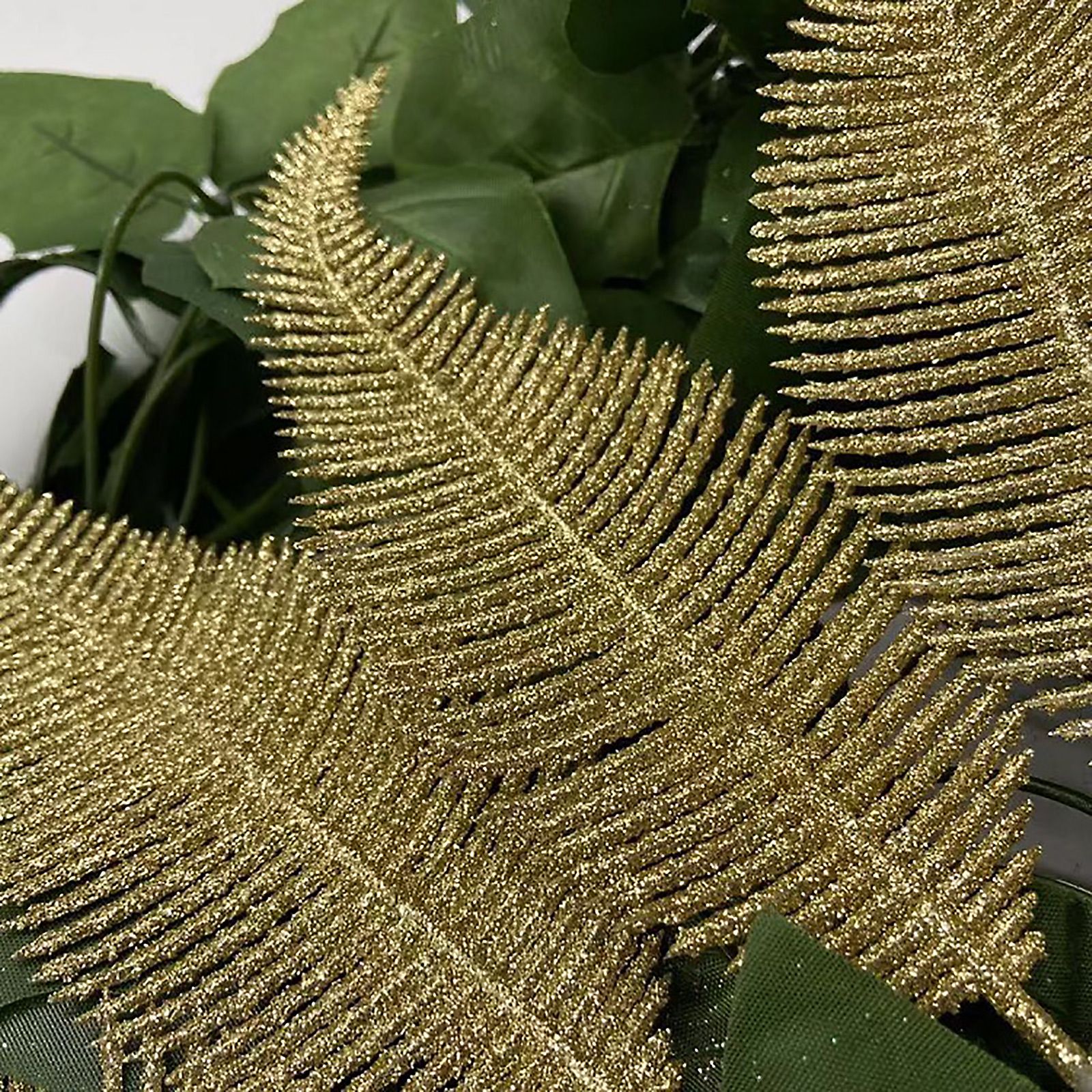 Christmas Tree Leaves Ornament Glittery Leaf with Clip Tree Hanging Baubles Decor for Christmas Home Party Decoration - Image 6