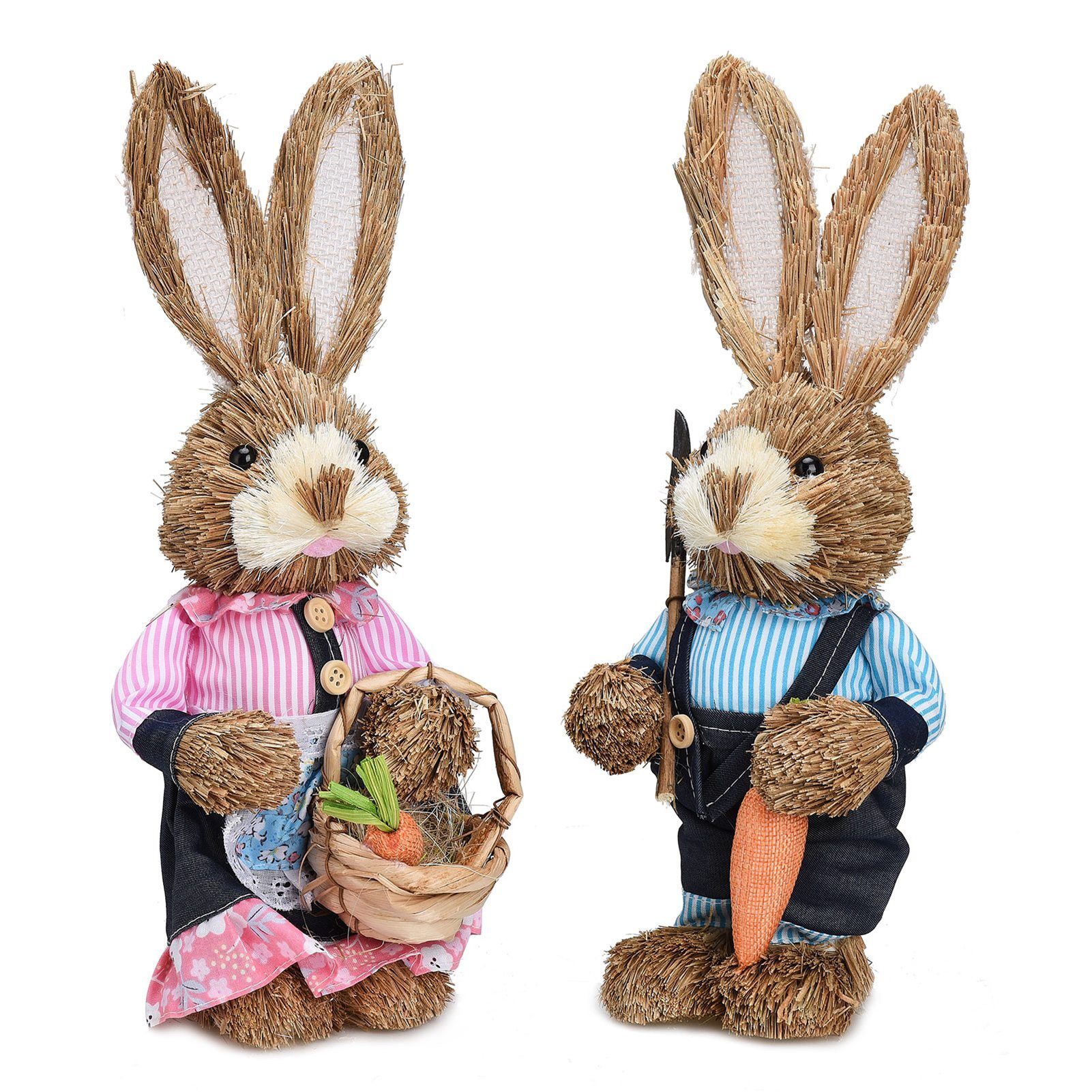 Rustic Easter Home Decor - Bunny Figurine Party Supplies - Image 2