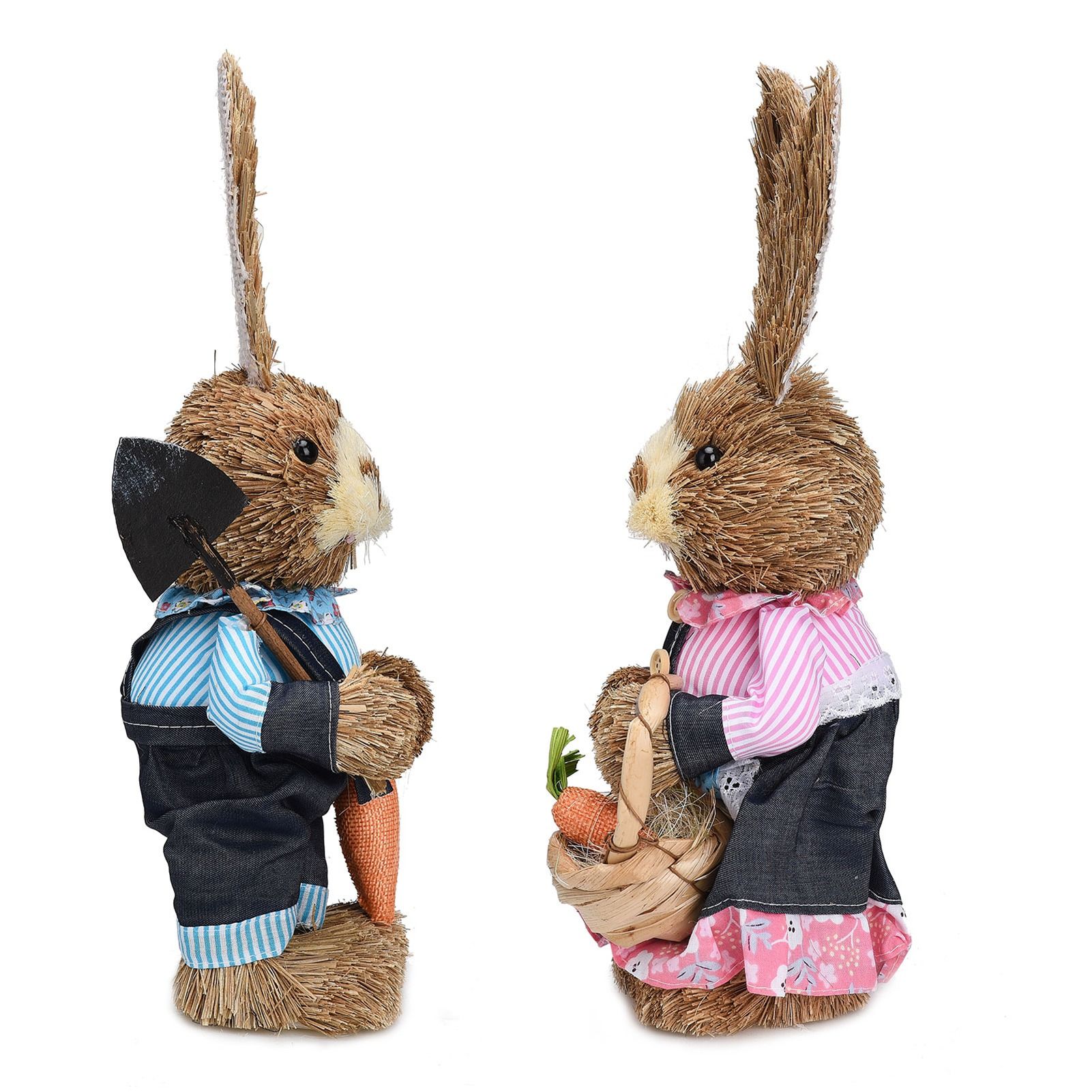 Rustic Easter Home Decor - Bunny Figurine Party Supplies - Image 8
