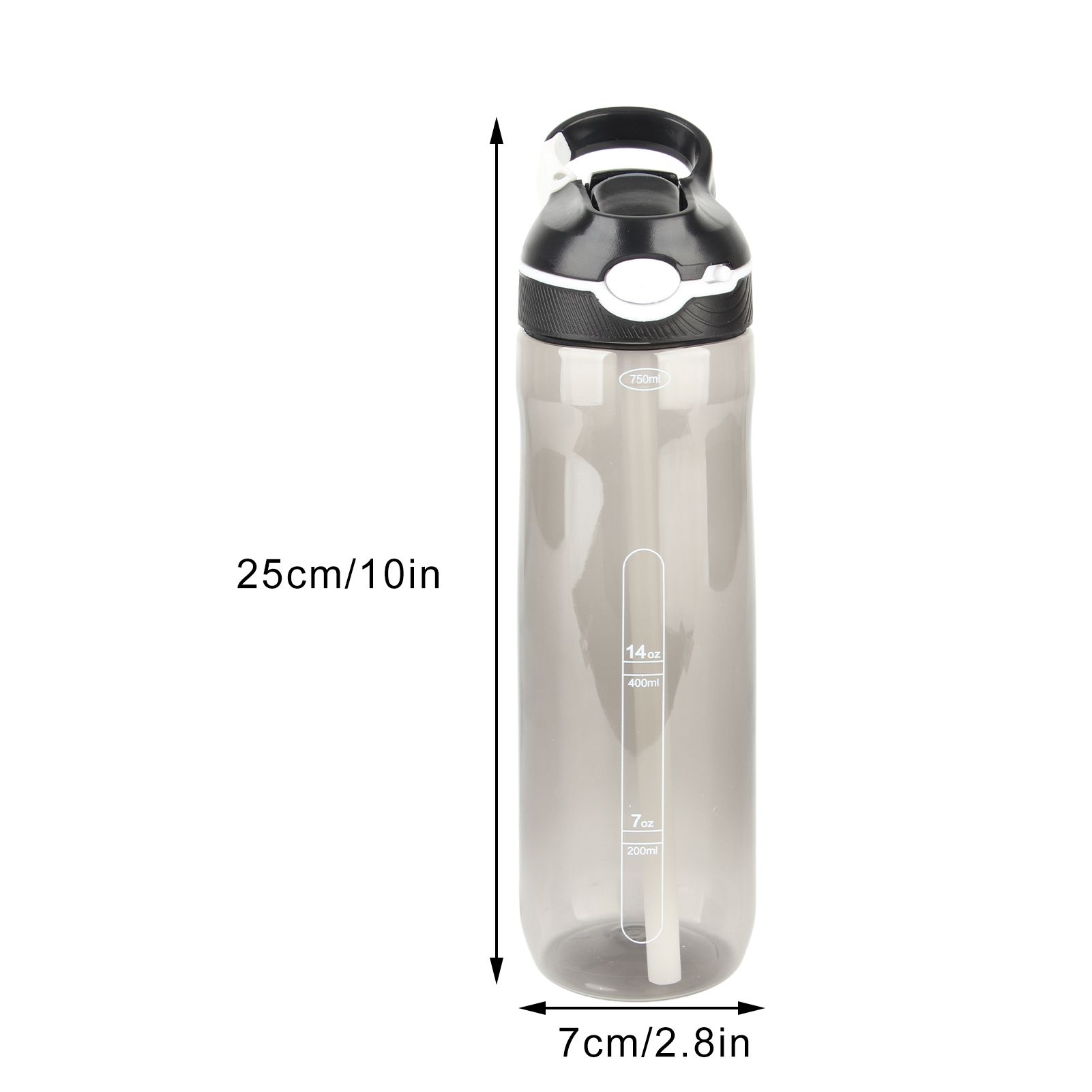 750ml Outdoor Fitness Water Bottle Portable Plastic Straw Cup Simple Sports Car Water Cup - Image 5