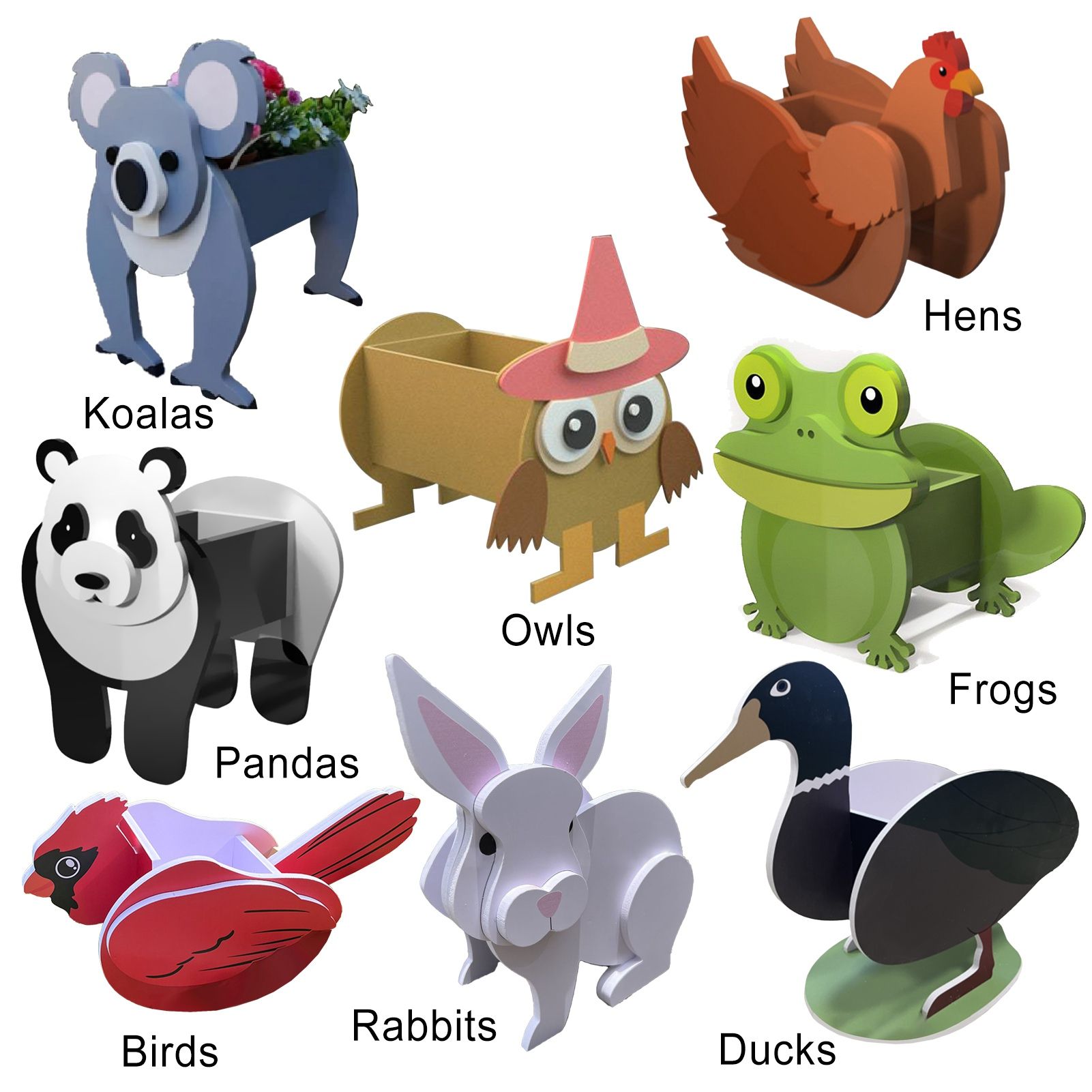 DIY Animal Flower Pot Cartoon Desktop Succulent Planter Garden Ornament Crafts - Image 8