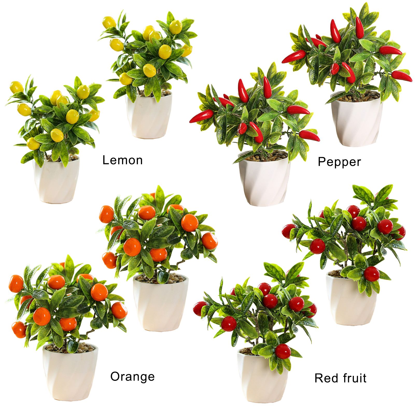 Artificial Fruit Tree Potted Small Potted Simulation Planting Pot Ornament Decoration - Image 4