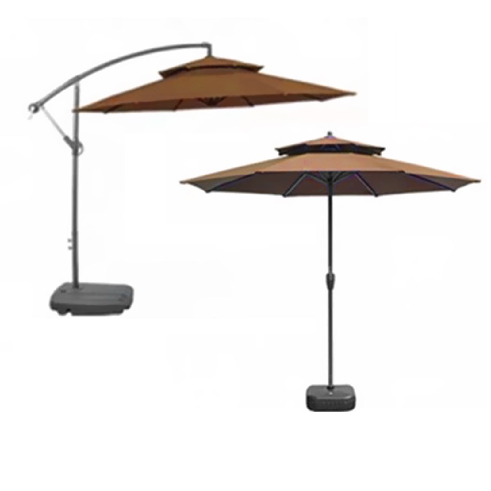 3m Double Top Sunshade Umbrella Cloth Replace Outdoor Courtyard Garden Umbrella Surface Replace Rainproof Sunshade Cloth - Image 3