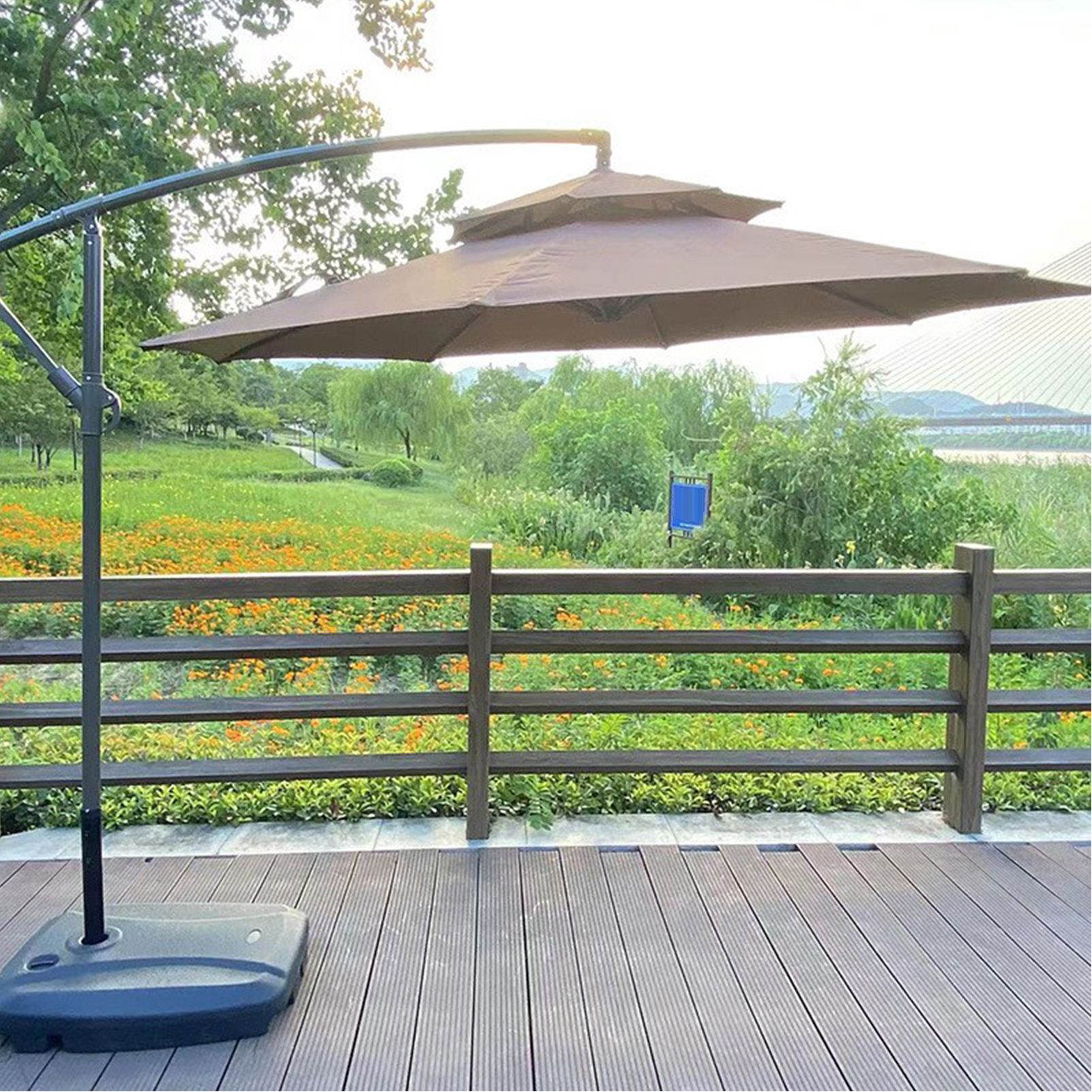 3m Double Top Sunshade Umbrella Cloth Replace Outdoor Courtyard Garden Umbrella Surface Replace Rainproof Sunshade Cloth - Image 8