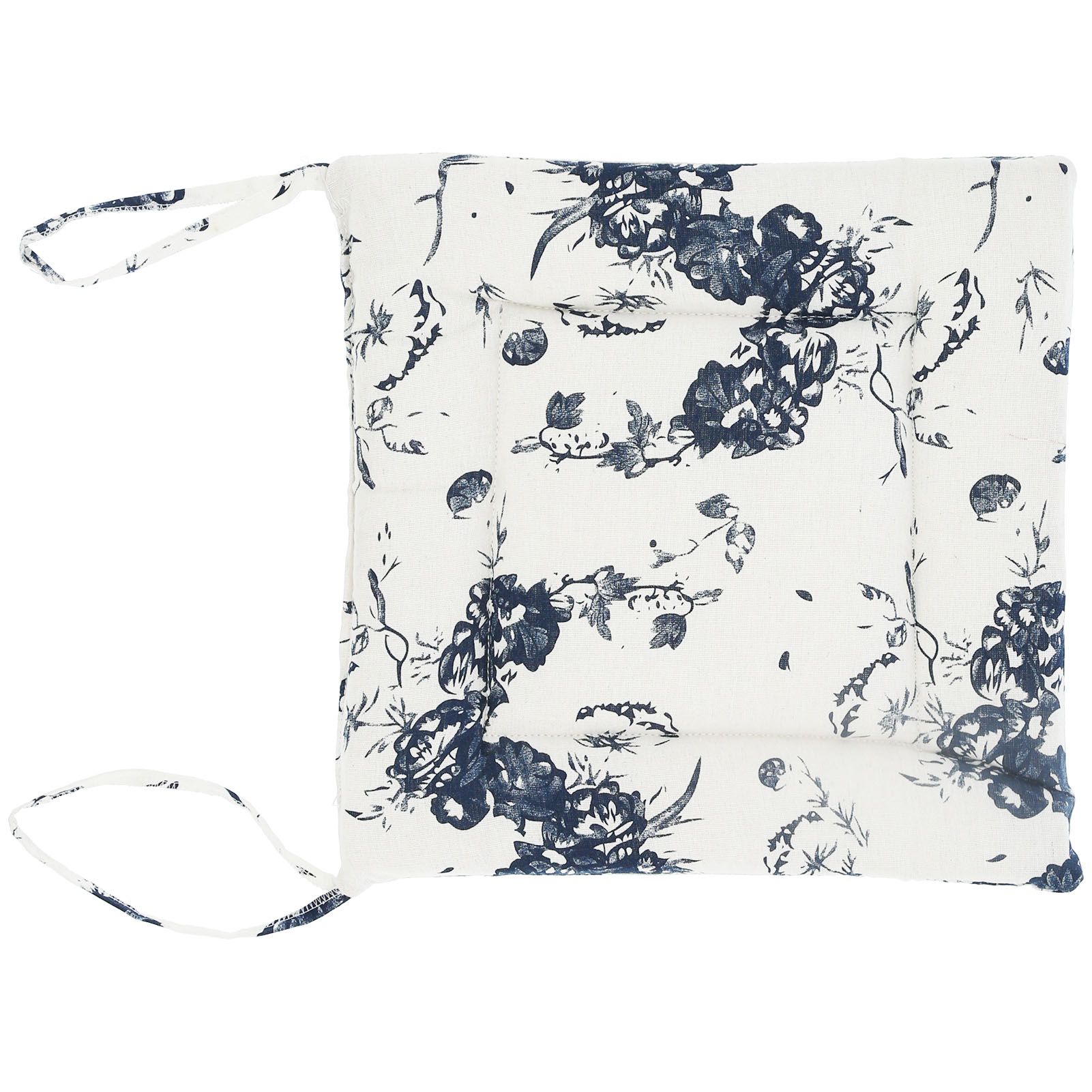 Chair Cushion Simple Pure Cotton Linen Thick NonSlip Soft Seat Cushion for Floor(White Ink ) - Image 2