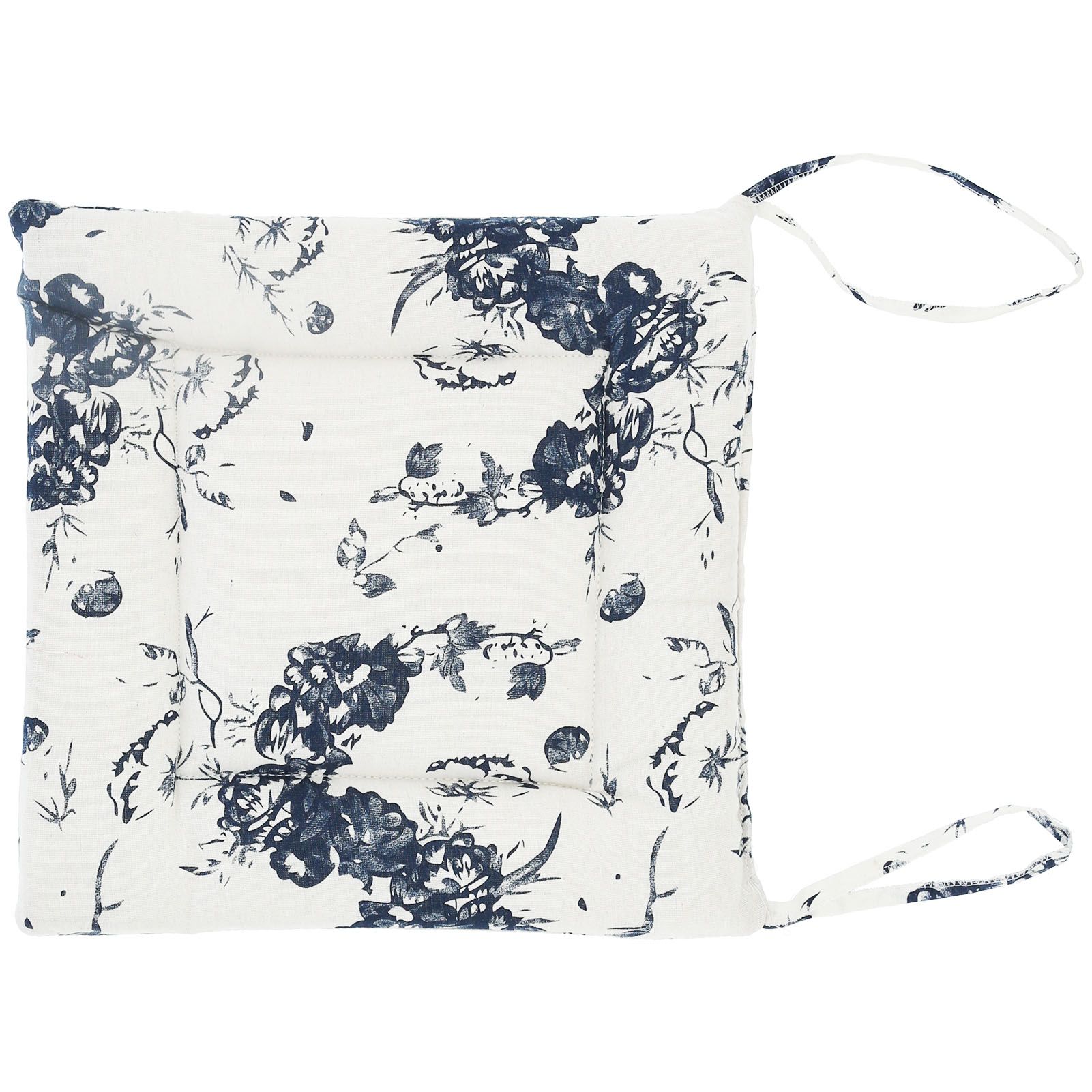 Chair Cushion Simple Pure Cotton Linen Thick NonSlip Soft Seat Cushion for Floor(White Ink ) - Image 3