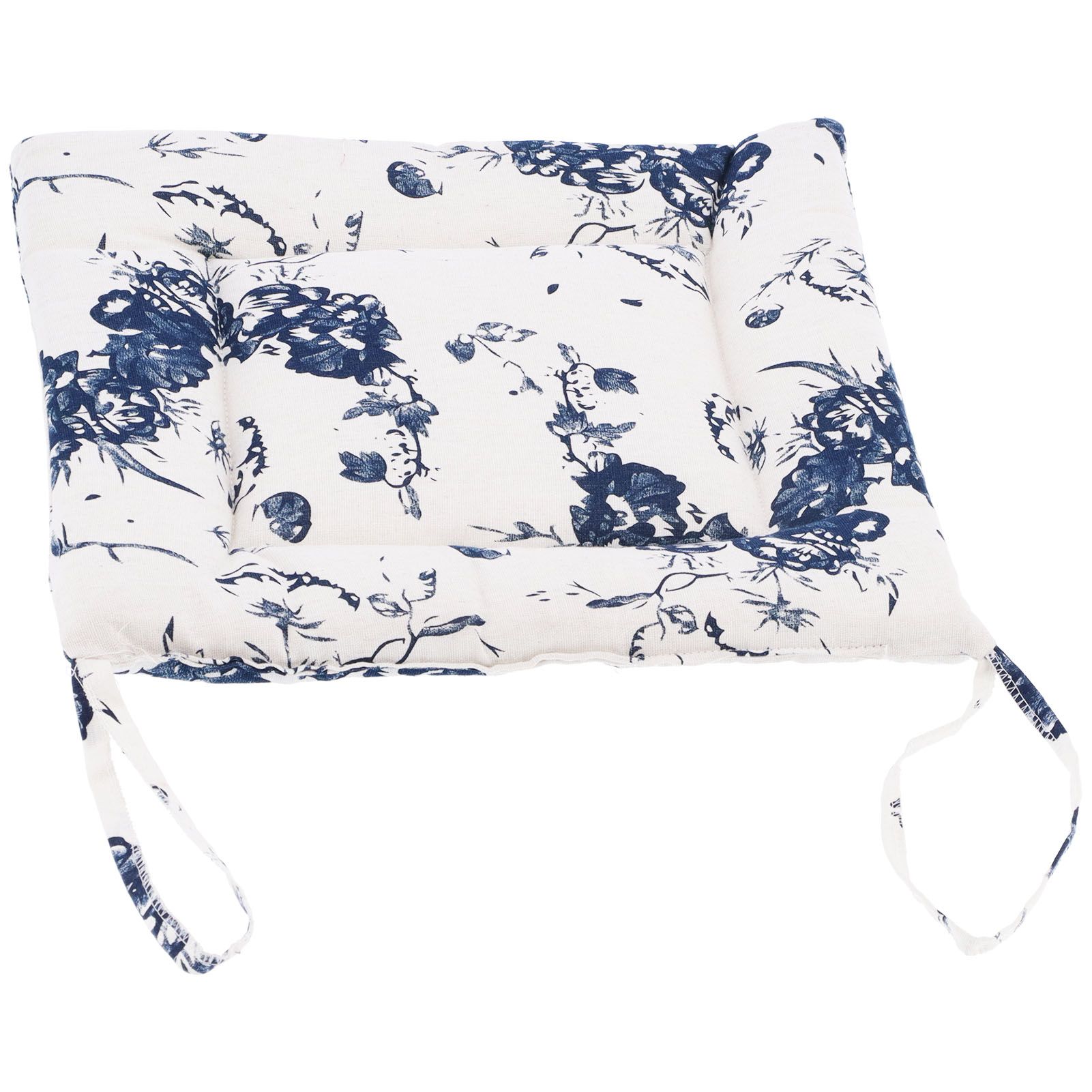 Chair Cushion Simple Pure Cotton Linen Thick NonSlip Soft Seat Cushion for Floor(White Ink ) - Image 5