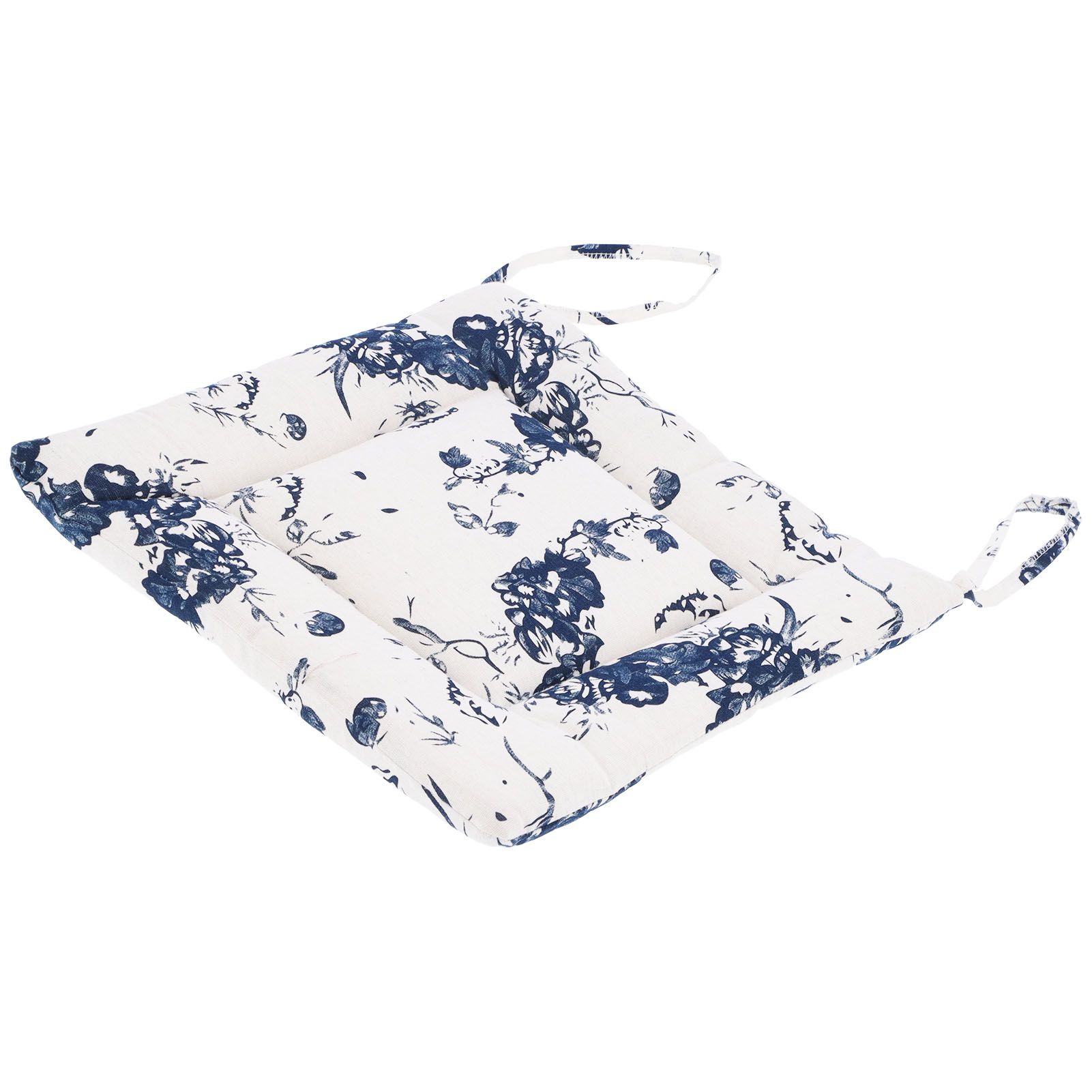 Chair Cushion Simple Pure Cotton Linen Thick NonSlip Soft Seat Cushion for Floor(White Ink ) - Image 6