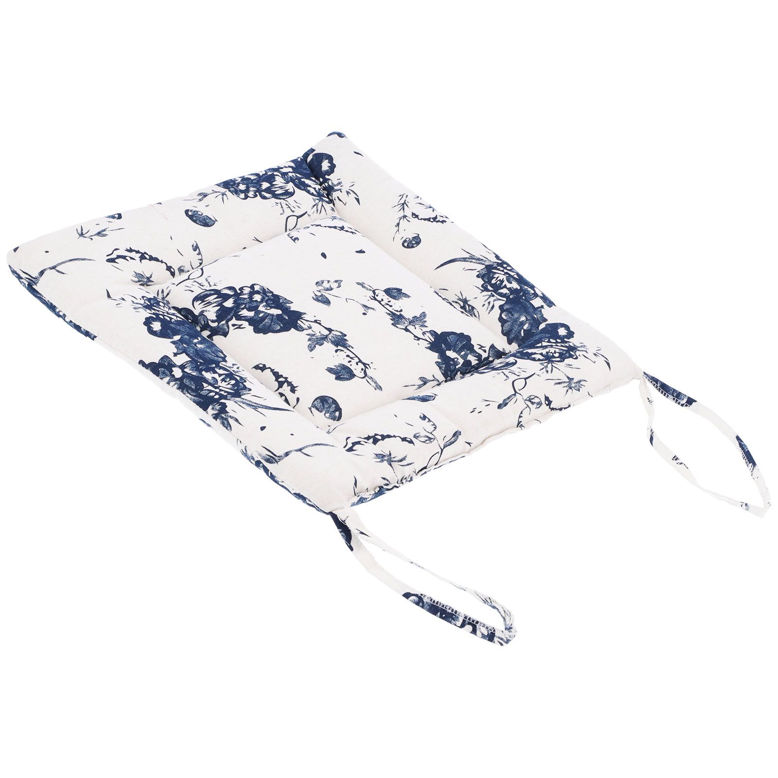 Chair Cushion Simple Pure Cotton Linen Thick NonSlip Soft Seat Cushion for Floor(White Ink ) - Image 8