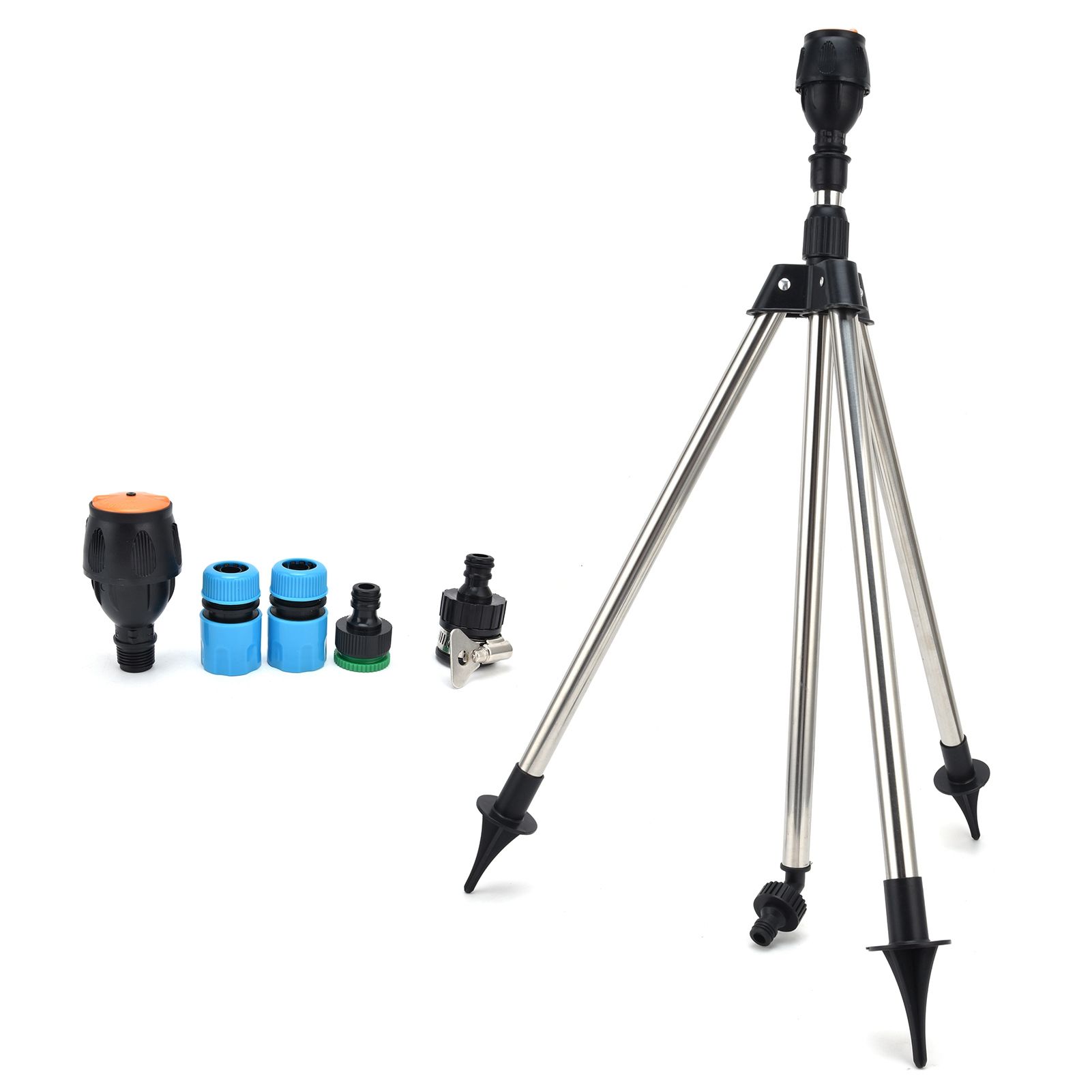 360‑Degree Rotating Sprinkler Automatic Watering Sprinkler with Tripod for Garden Irrigation - Image 2
