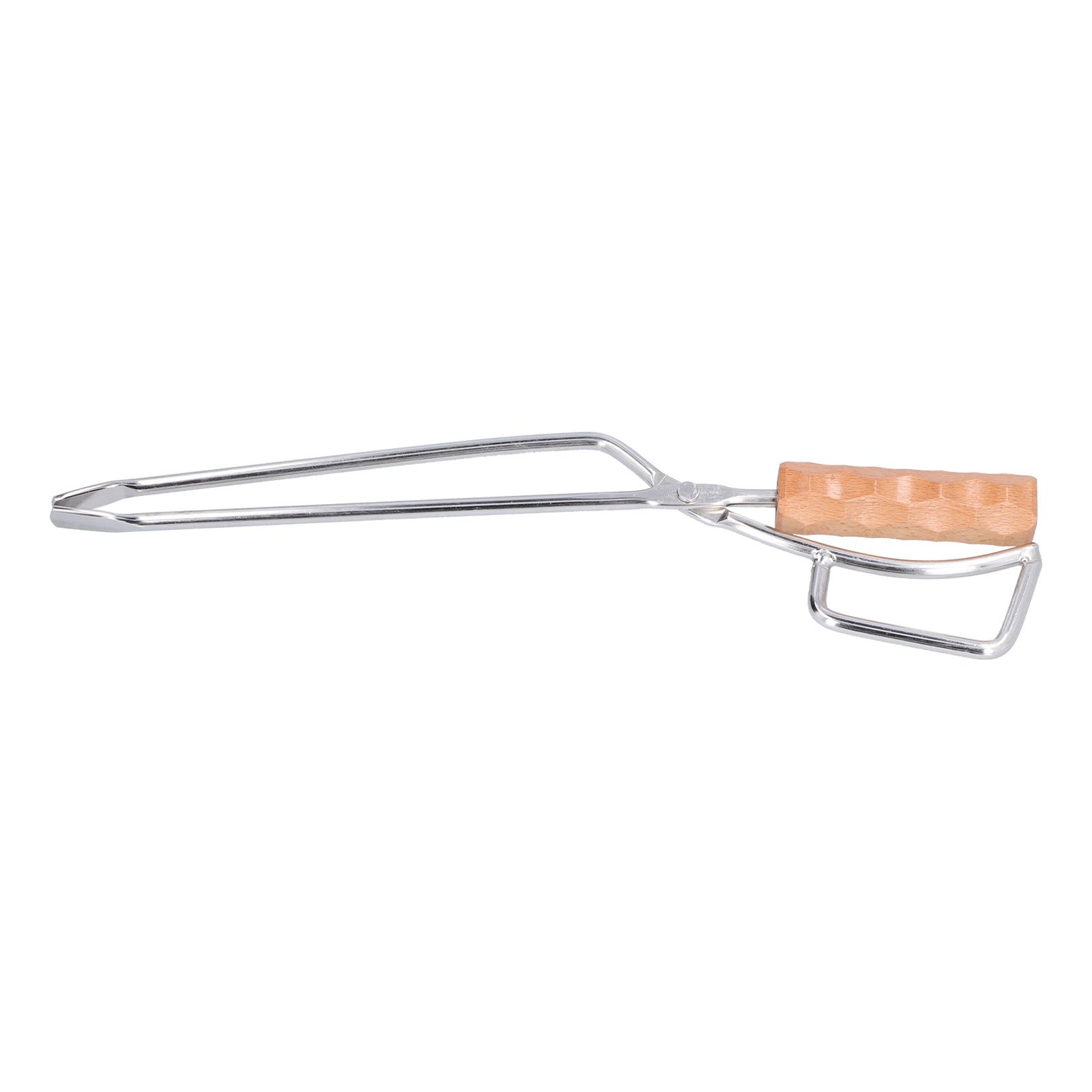 Log Tongs Beech Wood Handle Stainless Steel Clamp High Temperature Resistance Fire Tong for Outdoor Camping Picnic - Image 4