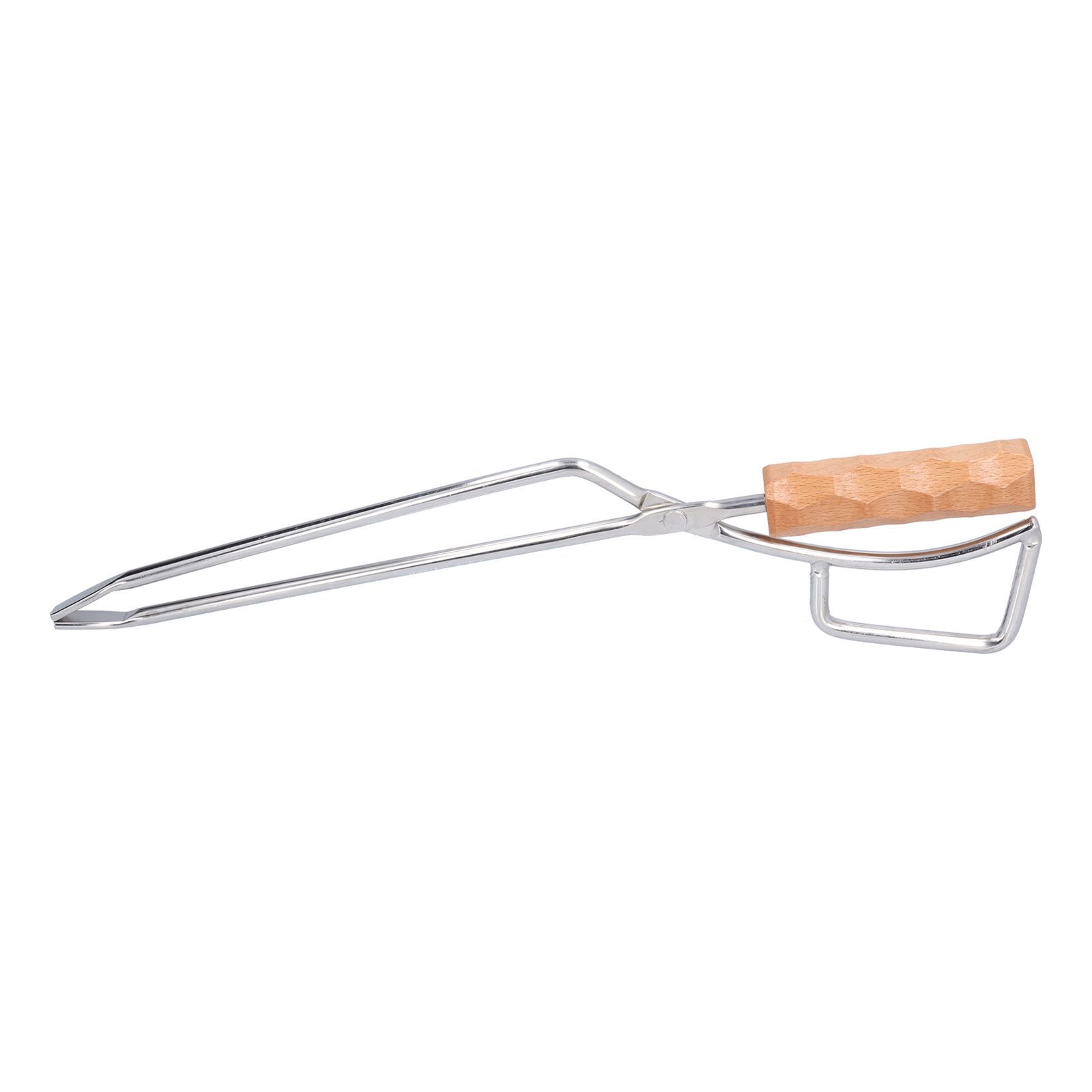 Log Tongs Beech Wood Handle Stainless Steel Clamp High Temperature Resistance Fire Tong for Outdoor Camping Picnic - Image 5