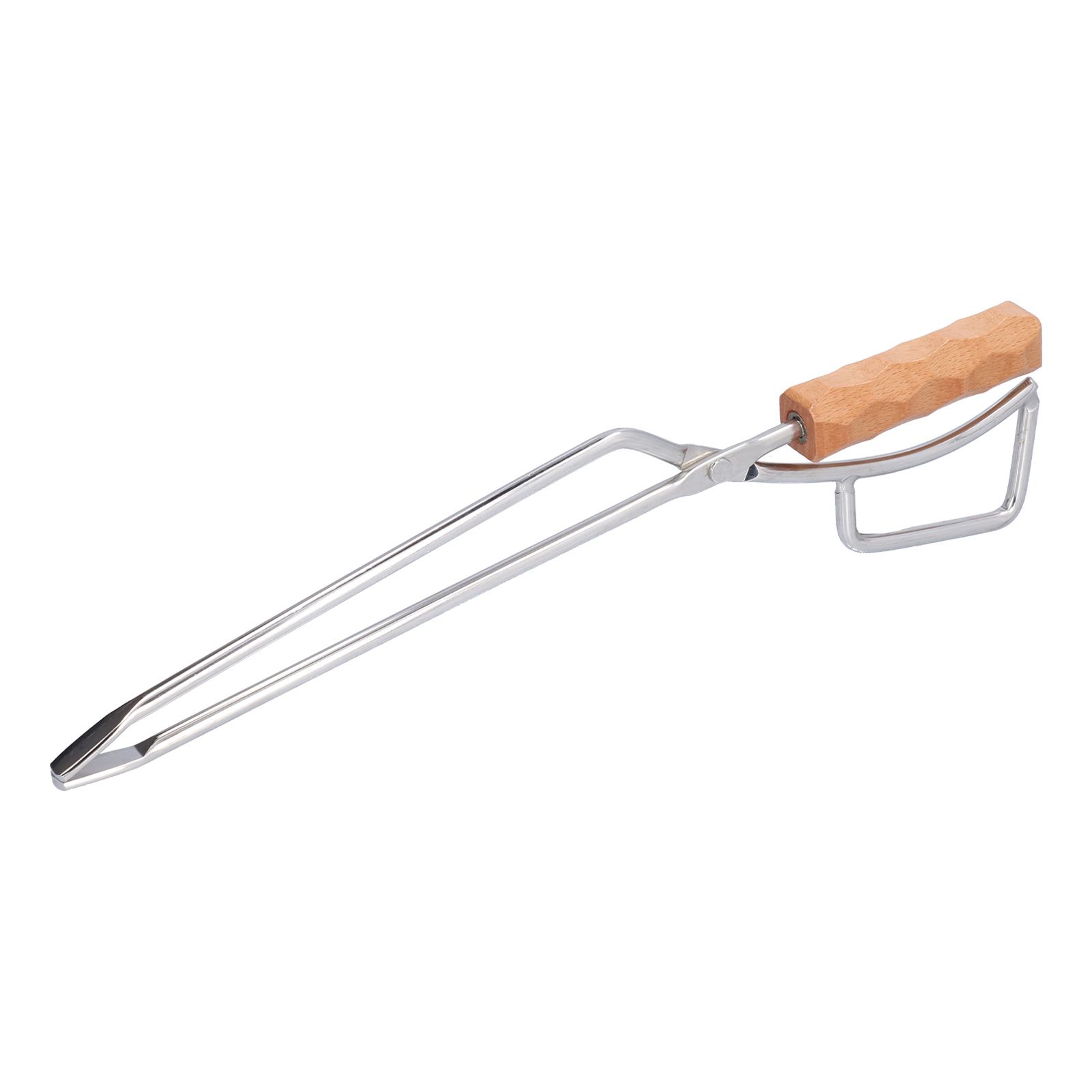 Log Tongs Beech Wood Handle Stainless Steel Clamp High Temperature Resistance Fire Tong for Outdoor Camping Picnic - Image 6