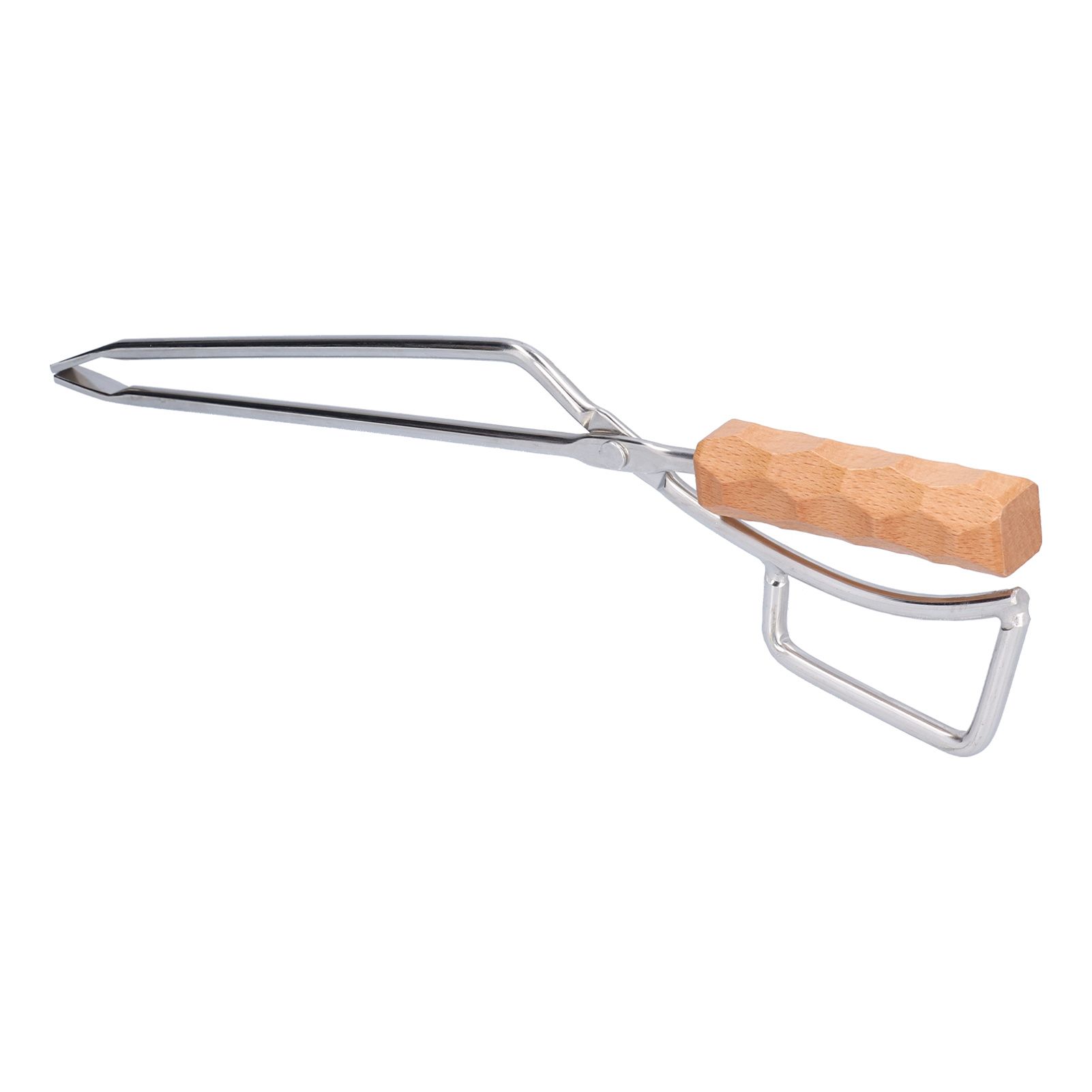 Log Tongs Beech Wood Handle Stainless Steel Clamp High Temperature Resistance Fire Tong for Outdoor Camping Picnic - Image 7