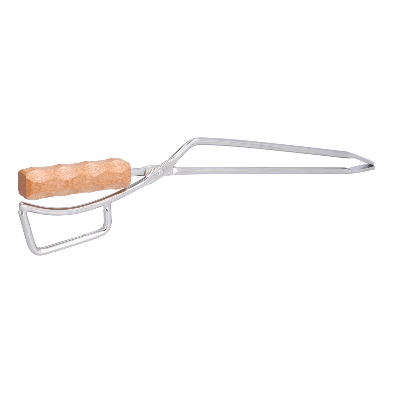 Log Tongs Beech Wood Handle Stainless Steel Clamp High Temperature Resistance Fire Tong for Outdoor Camping Picnic - Image 8