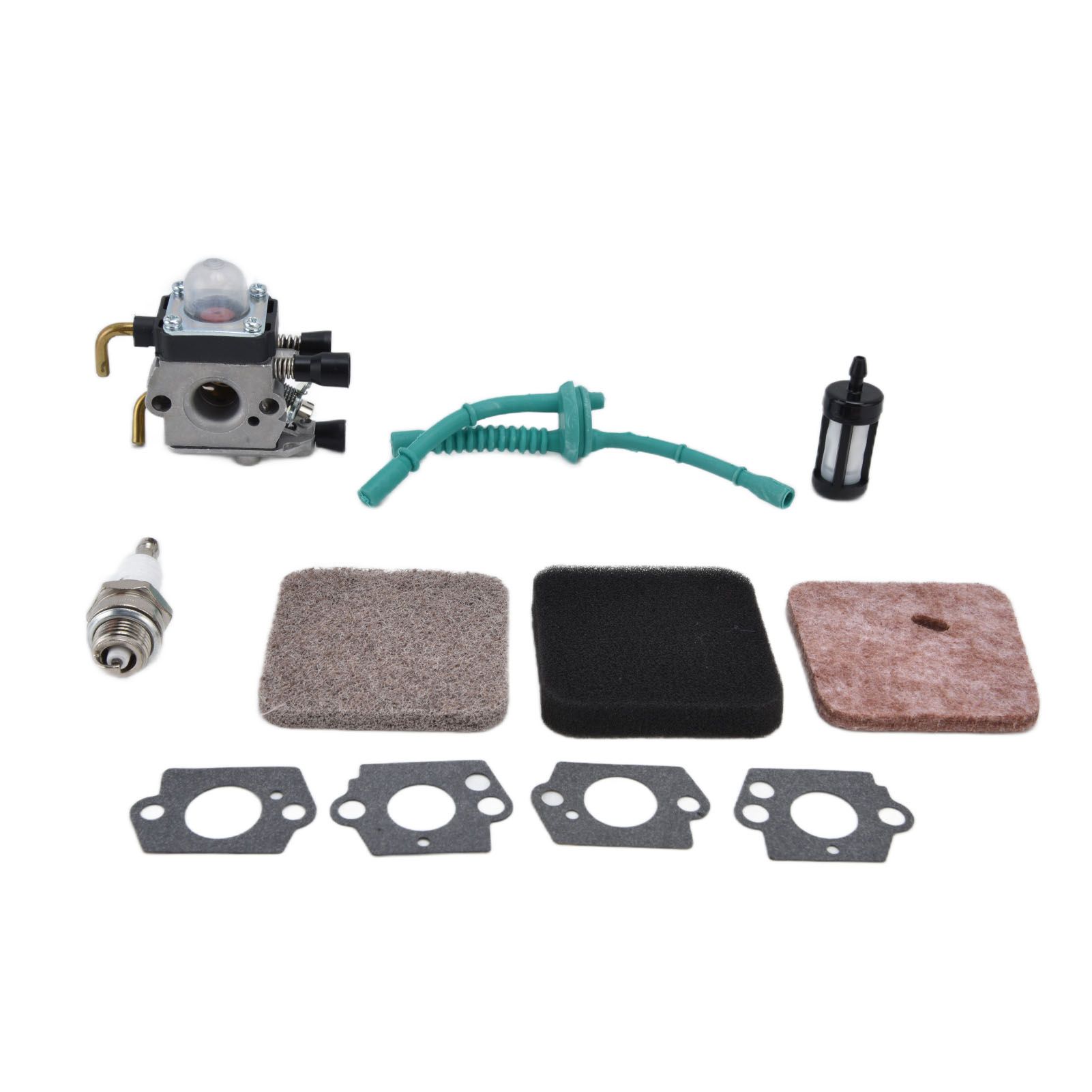 Carburetor Air Filter Fuel Filter Sparking Plug Fuel Pipe Kit for STIHL FS38 FS45 FS46 FS55 KM55 FS85 - Image 1