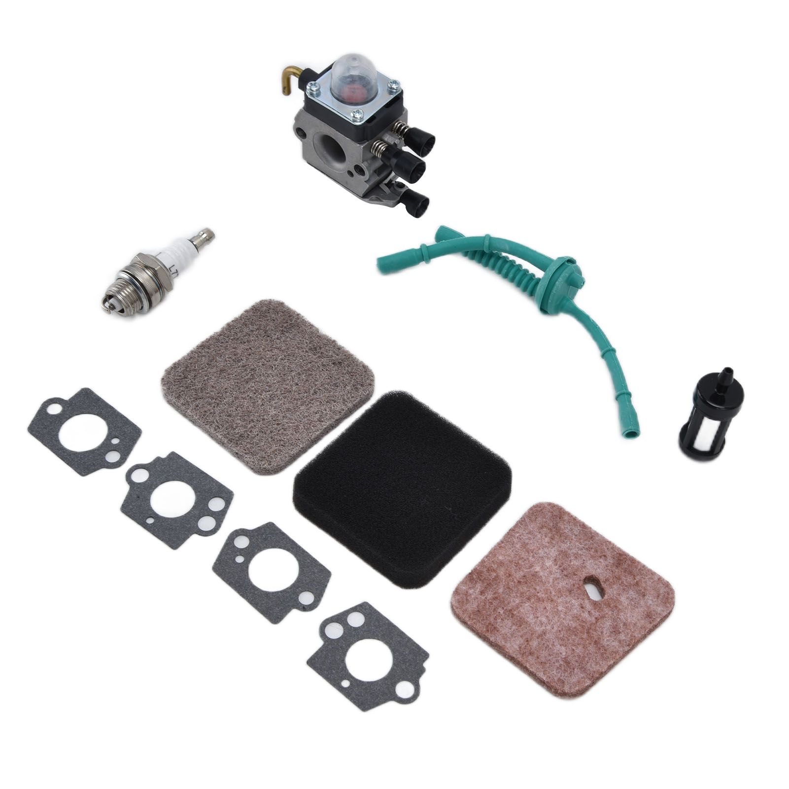 Carburetor Air Filter Fuel Filter Sparking Plug Fuel Pipe Kit for STIHL FS38 FS45 FS46 FS55 KM55 FS85 - Image 3
