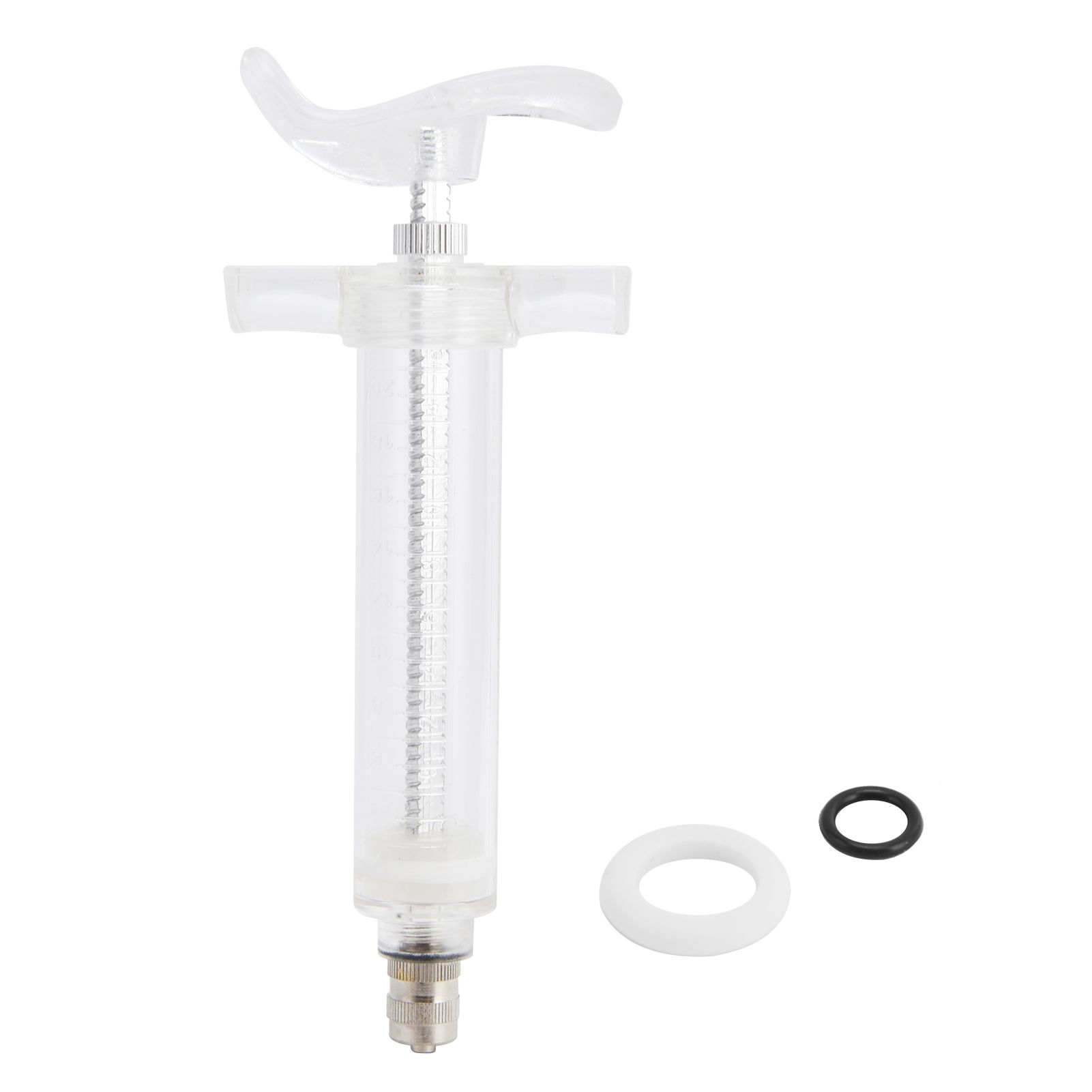 Veterinary Use Syringe Plastic Steel Adjustable Manual Feeding Injector for Livestock Farm20ml 14.5cm / 5.7in - Image 2