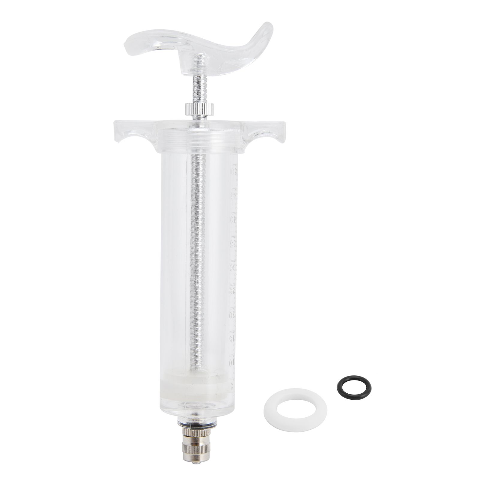 Veterinary Use Syringe Plastic Steel Adjustable Manual Feeding Injector for Livestock Farm50ml 16.5cm / 6.5in - Image 1