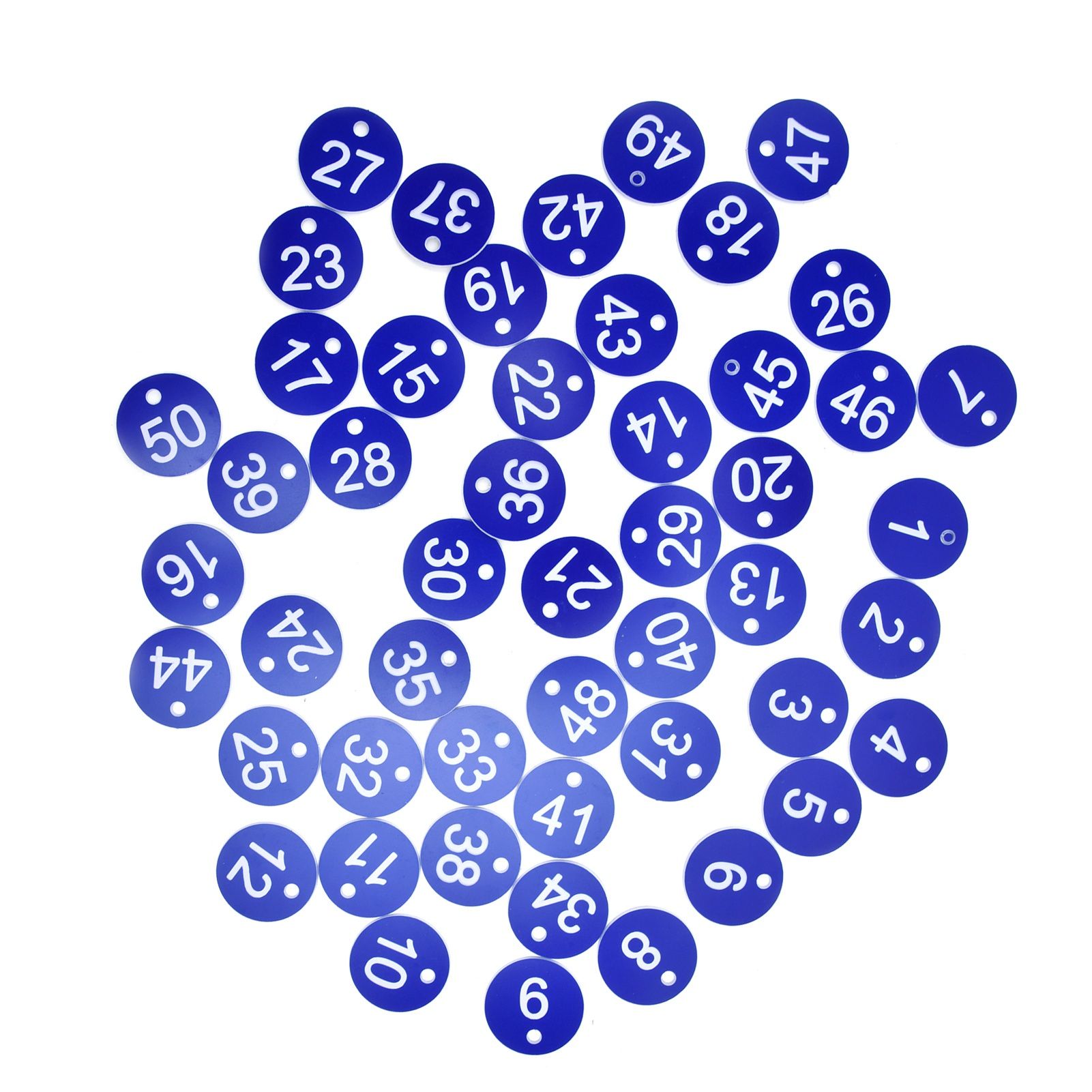 50PCS Numbered Label Numbered Tag for Farm Livestock Beekeeping Husbandry Breeding Supplies1-50 Blue - Image 1
