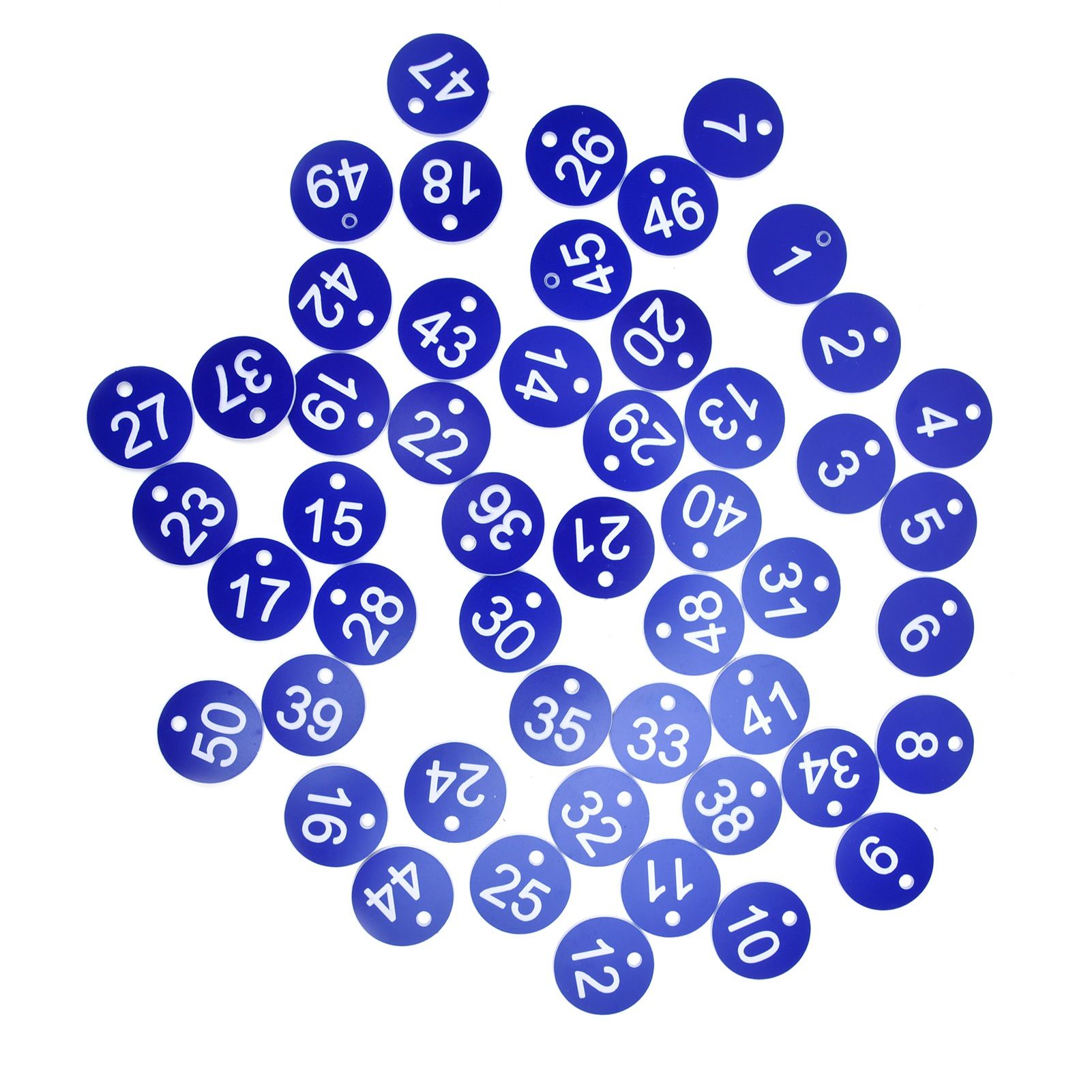50PCS Numbered Label Numbered Tag for Farm Livestock Beekeeping Husbandry Breeding Supplies1-50 Blue - Image 2