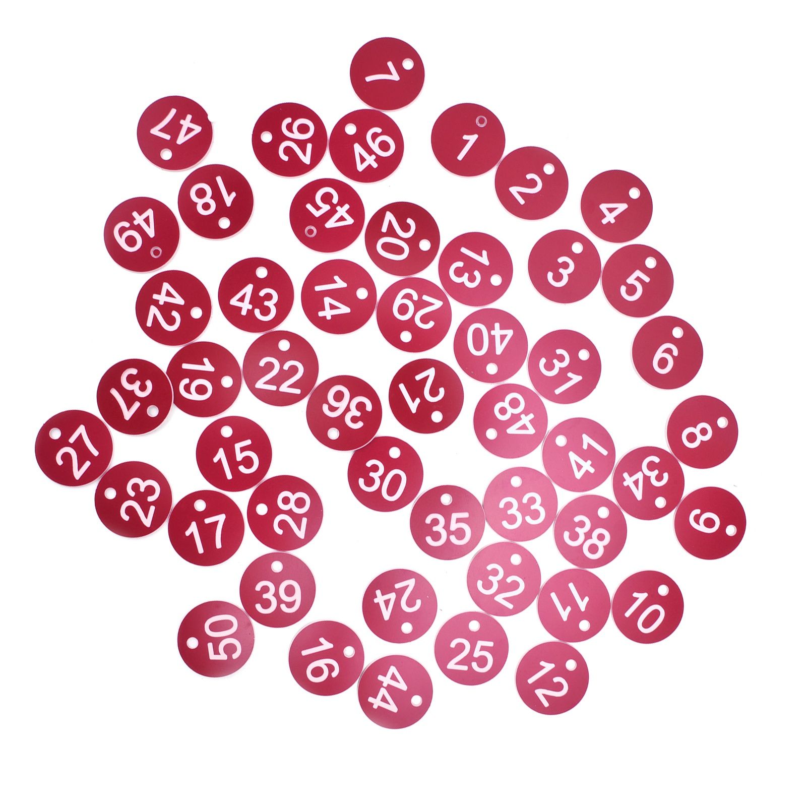 50PCS Numbered Label Numbered Tag for Farm Livestock Beekeeping Husbandry Breeding Supplies1-50 Red - Image 3