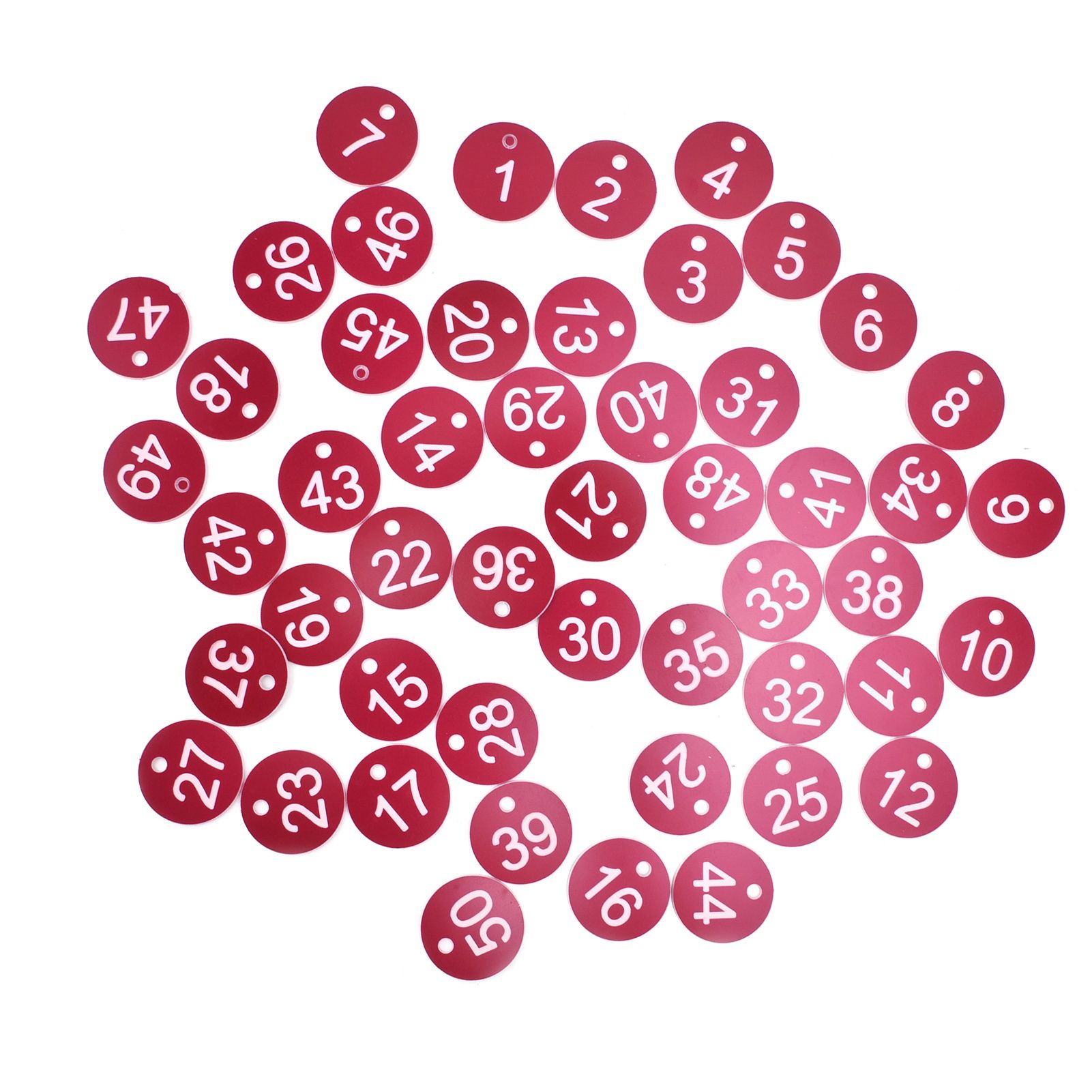 50PCS Numbered Label Numbered Tag for Farm Livestock Beekeeping Husbandry Breeding Supplies1-50 Red - Image 4