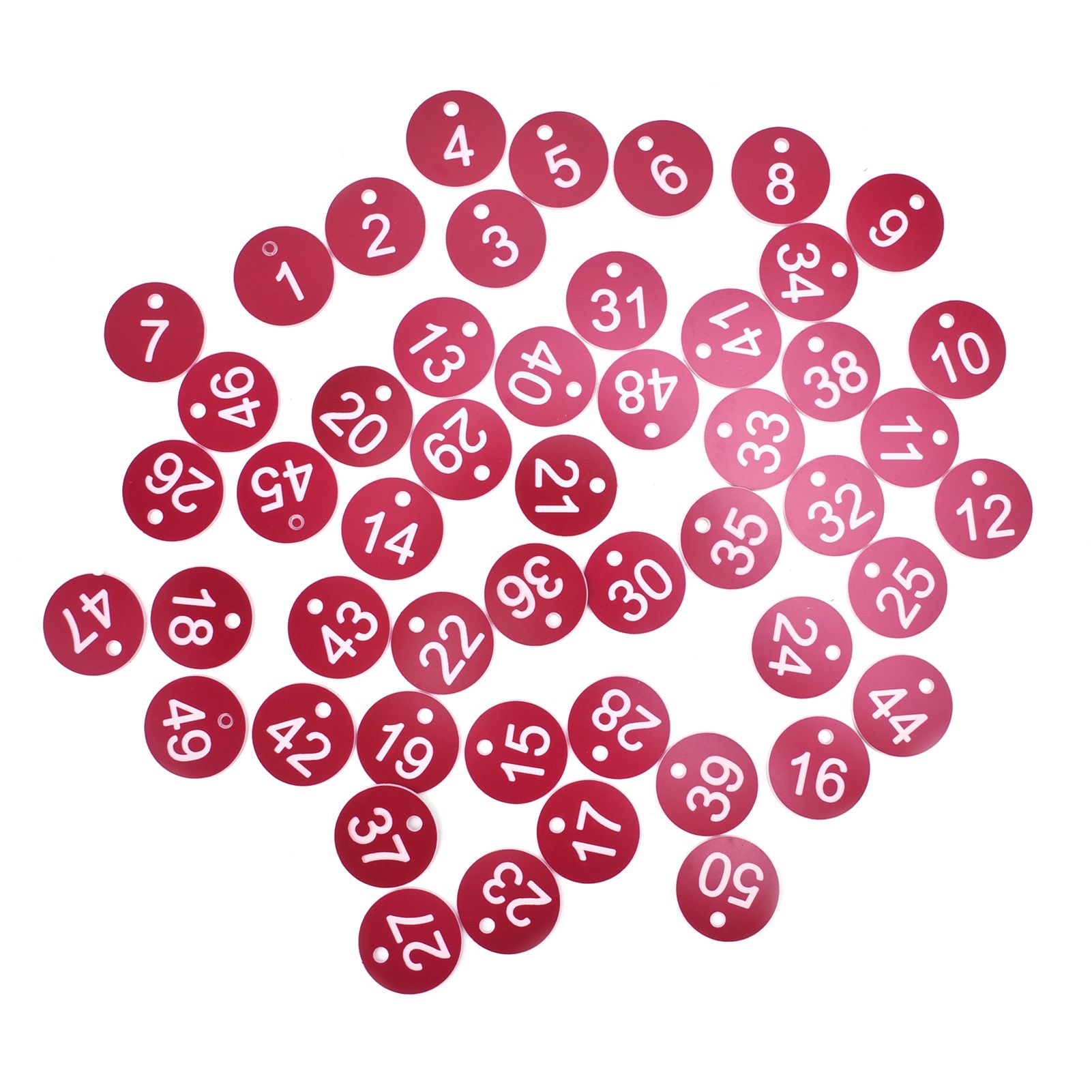 50PCS Numbered Label Numbered Tag for Farm Livestock Beekeeping Husbandry Breeding Supplies1-50 Red - Image 5