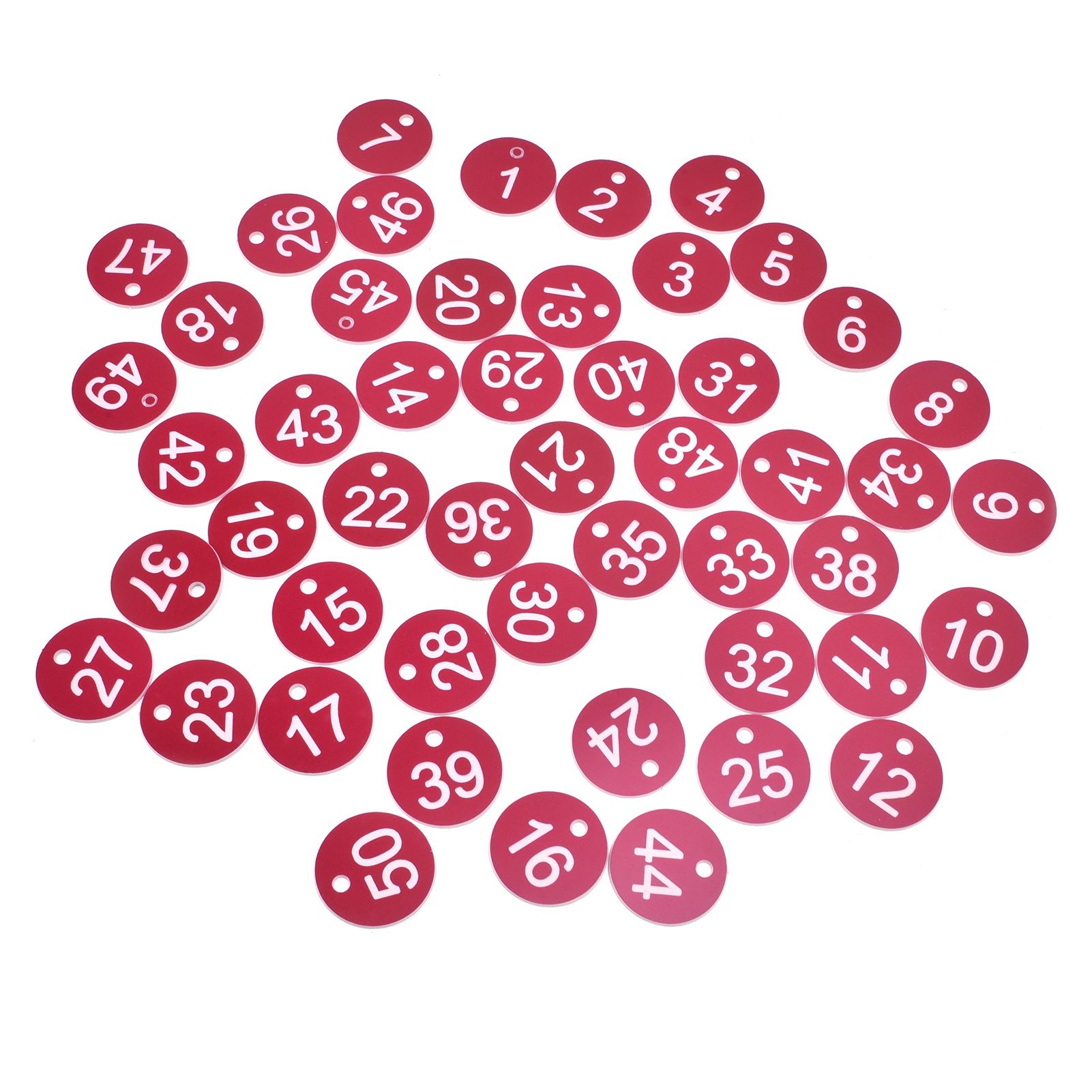 50PCS Numbered Label Numbered Tag for Farm Livestock Beekeeping Husbandry Breeding Supplies1-50 Red - Image 7
