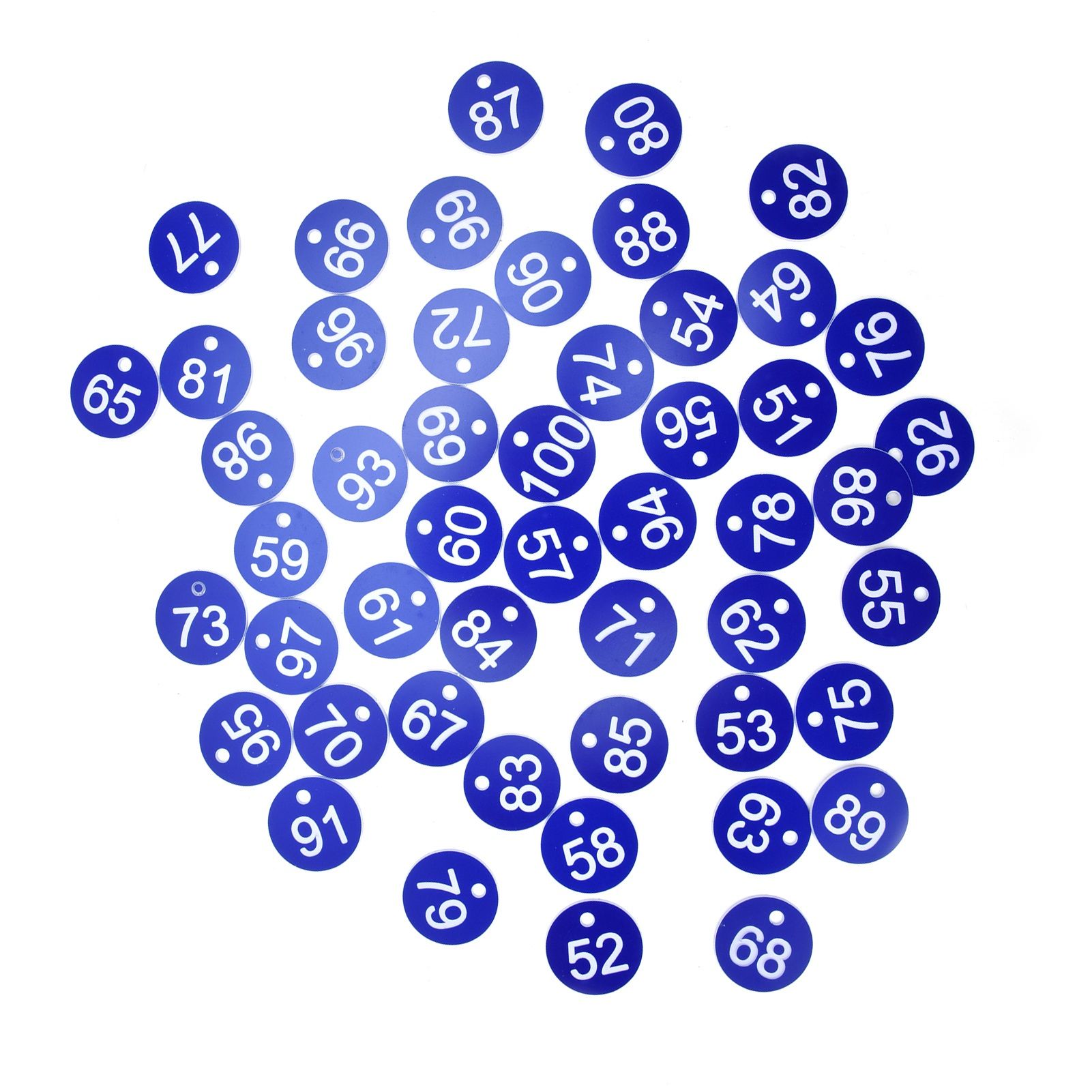 50PCS Numbered Label Numbered Tag for Farm Livestock Beekeeping Husbandry Breeding Supplies51-100 Blue - Image 1