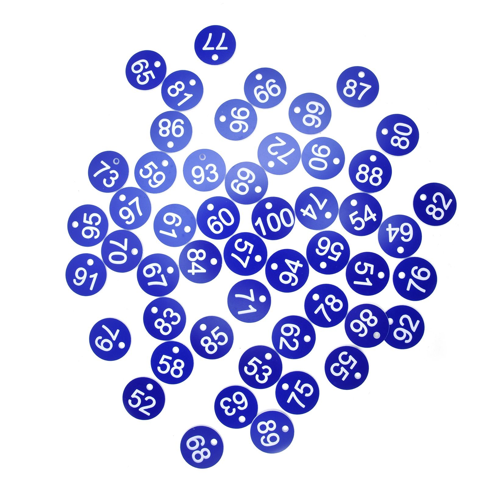 50PCS Numbered Label Numbered Tag for Farm Livestock Beekeeping Husbandry Breeding Supplies51-100 Blue - Image 2