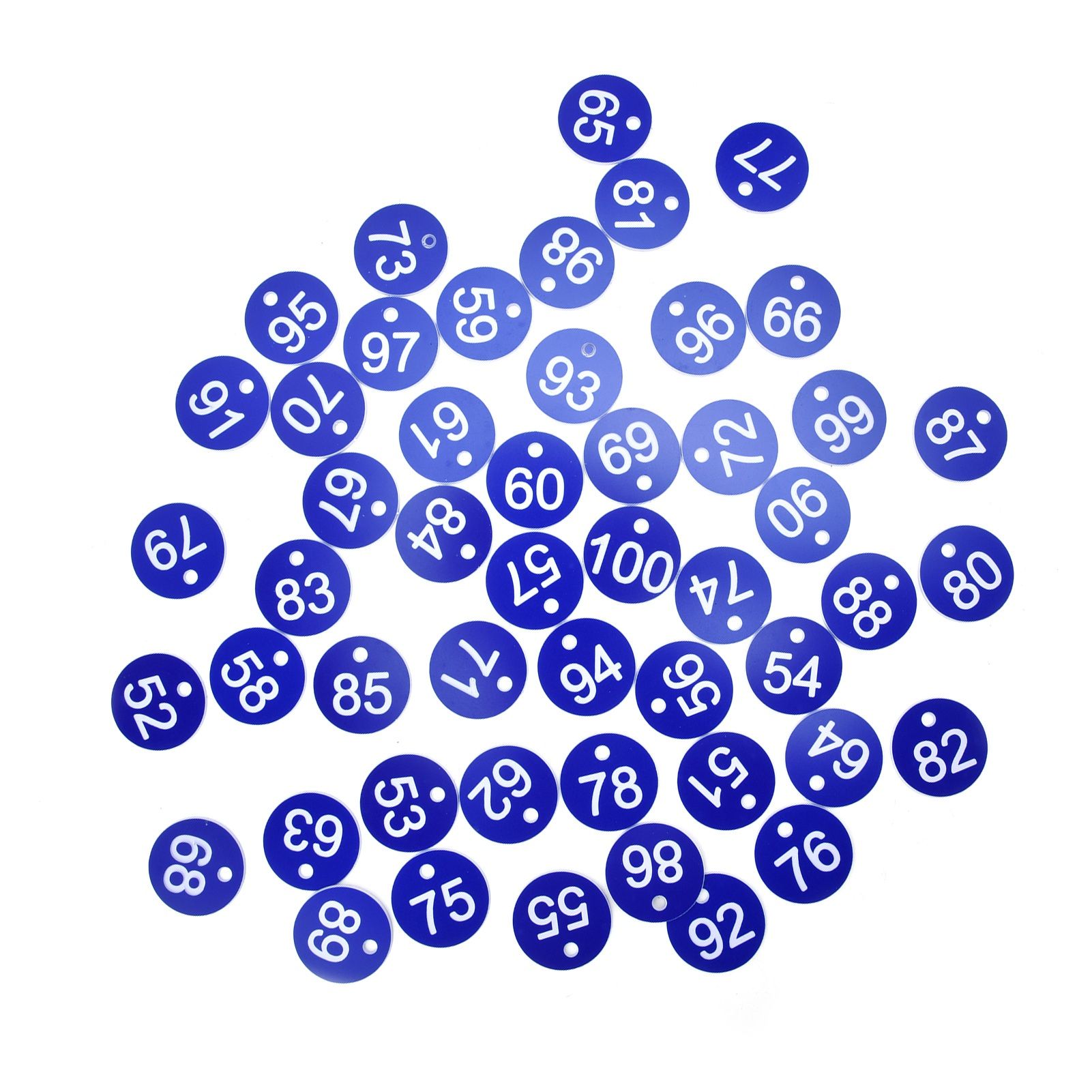 50PCS Numbered Label Numbered Tag for Farm Livestock Beekeeping Husbandry Breeding Supplies51-100 Blue - Image 3
