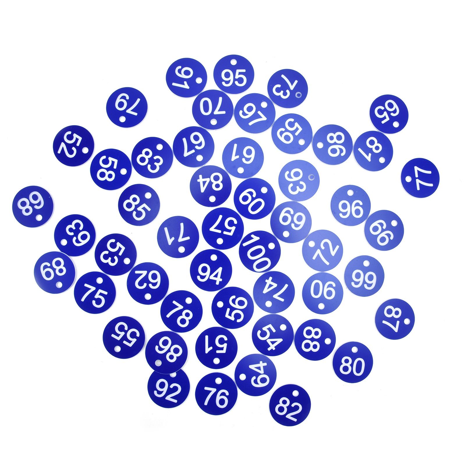 50PCS Numbered Label Numbered Tag for Farm Livestock Beekeeping Husbandry Breeding Supplies51-100 Blue - Image 5