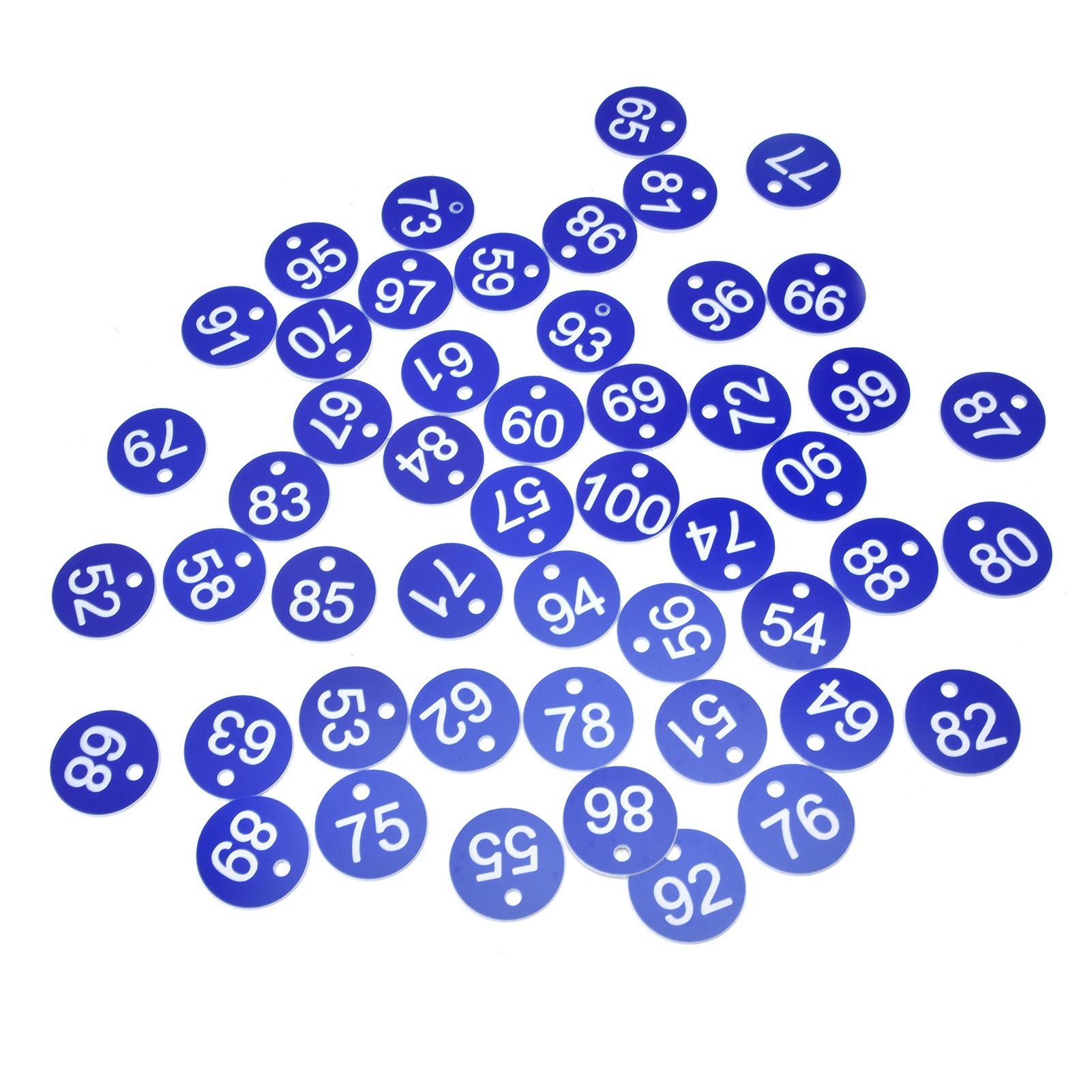 50PCS Numbered Label Numbered Tag for Farm Livestock Beekeeping Husbandry Breeding Supplies51-100 Blue - Image 6