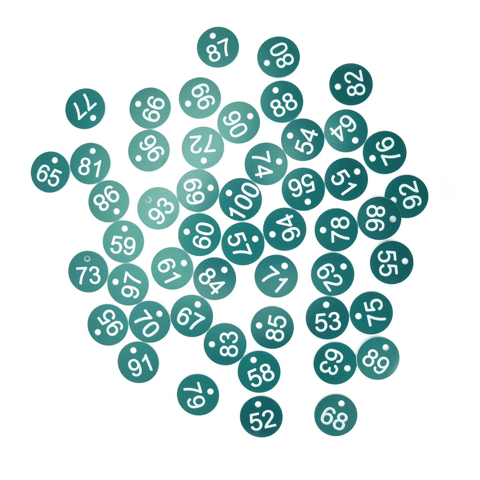 50PCS Numbered Label Numbered Tag for Farm Livestock Beekeeping Husbandry Breeding Supplies51-100 Green - Image 1